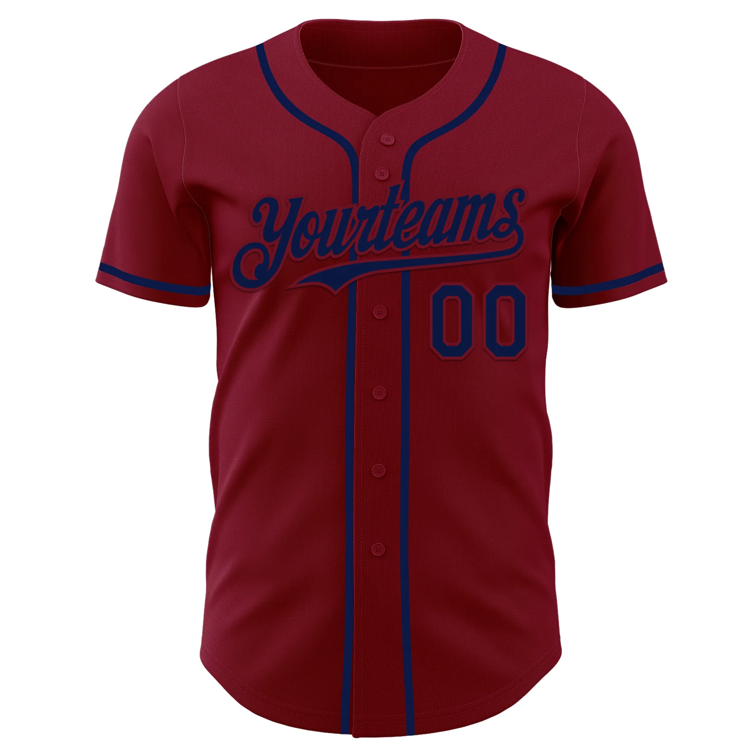 Custom Crimson Navy Authentic Baseball Jersey