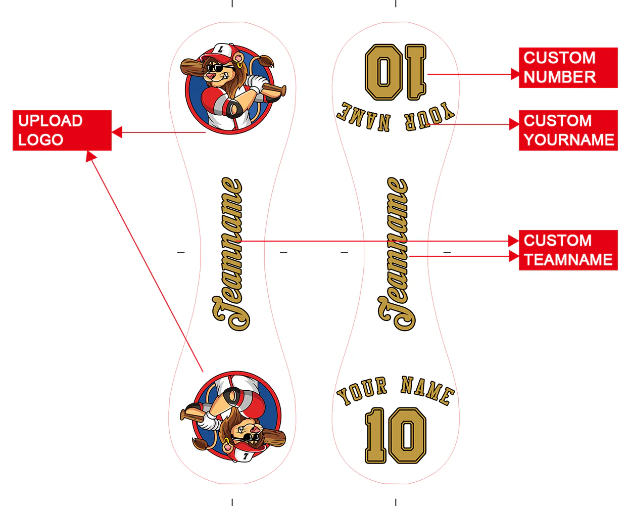 Personalized White Leather Old Gold Authentic Baseballs