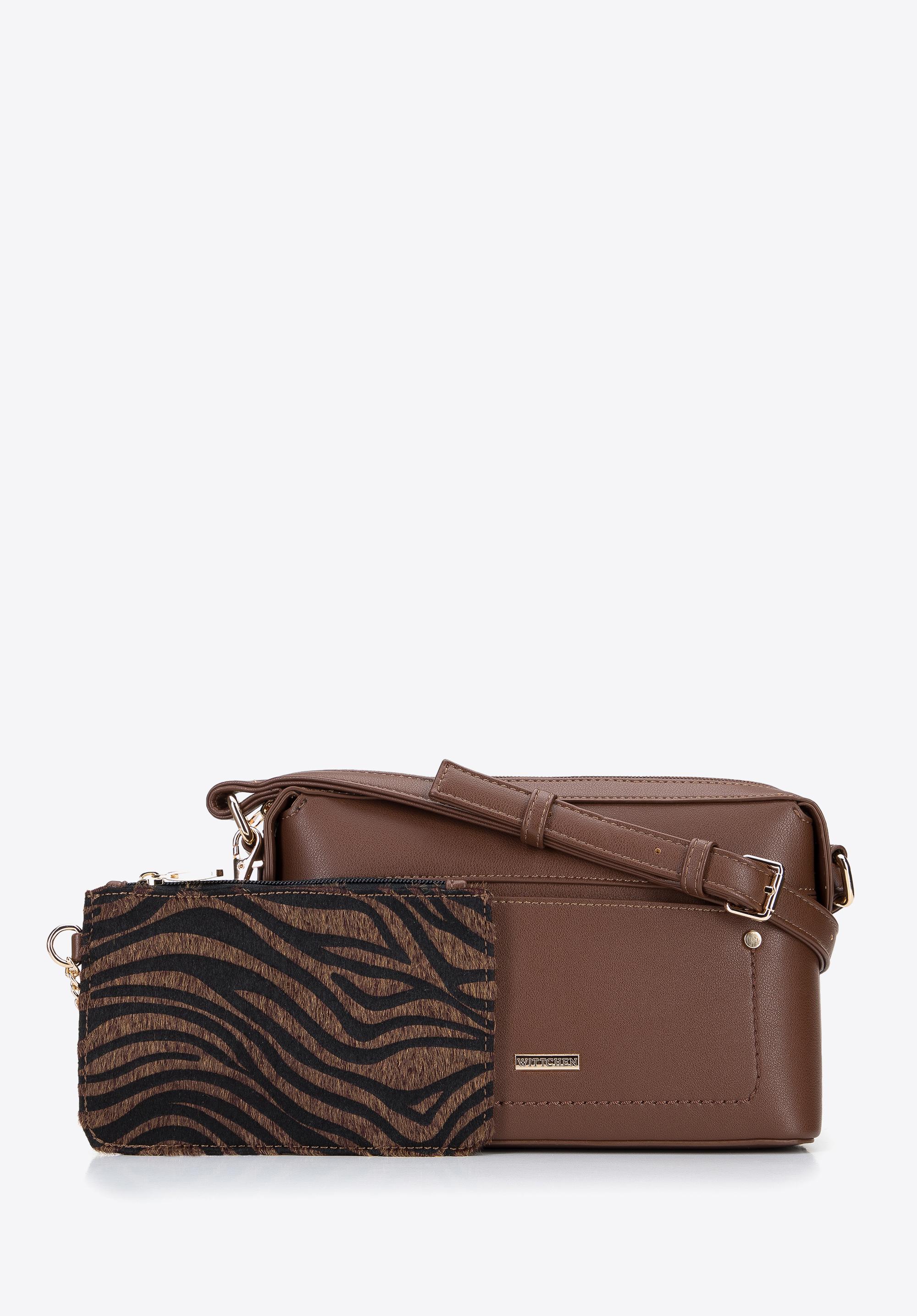 Damska listonoszka z etui w zwierzęcy wzór