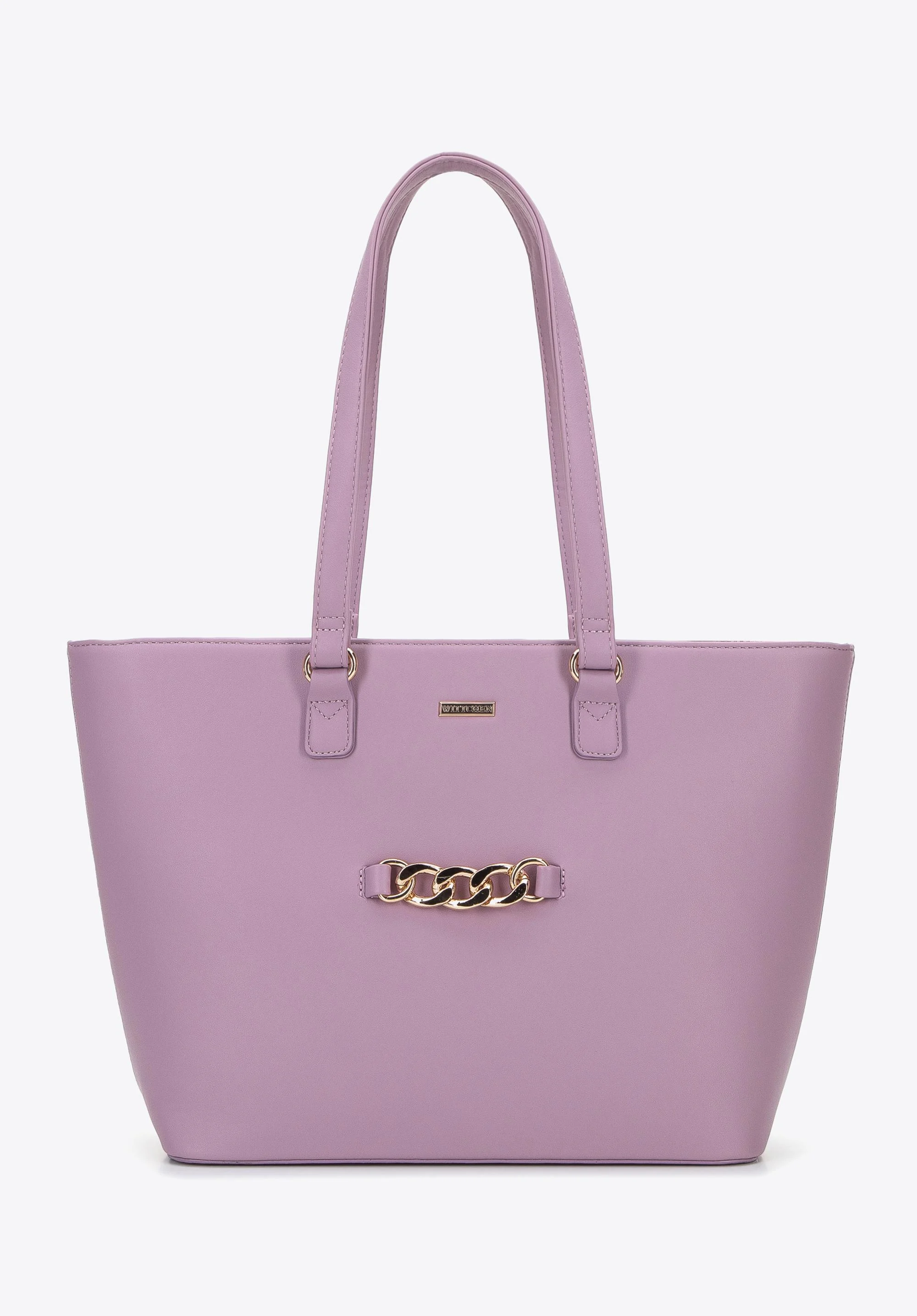 Damska shopperka z łańcuchem na przodzie