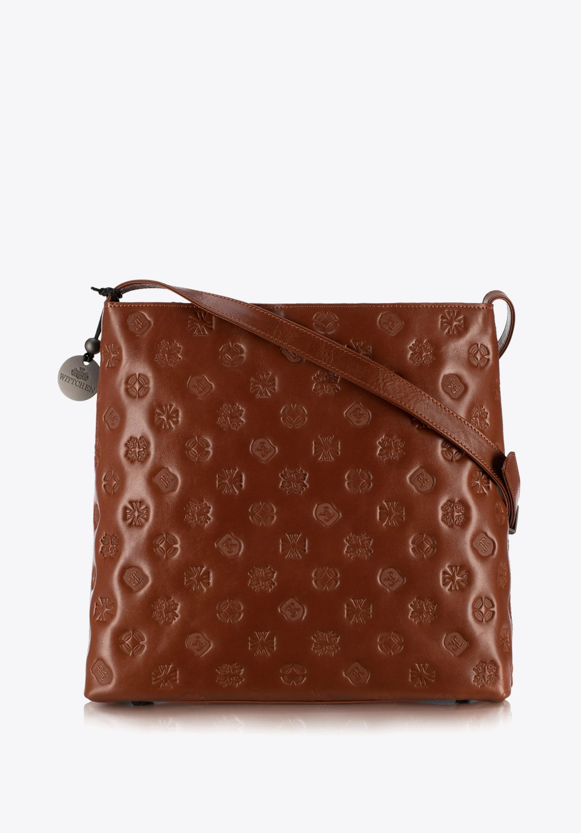 Damska listonoszka skórzana z monogramem duża