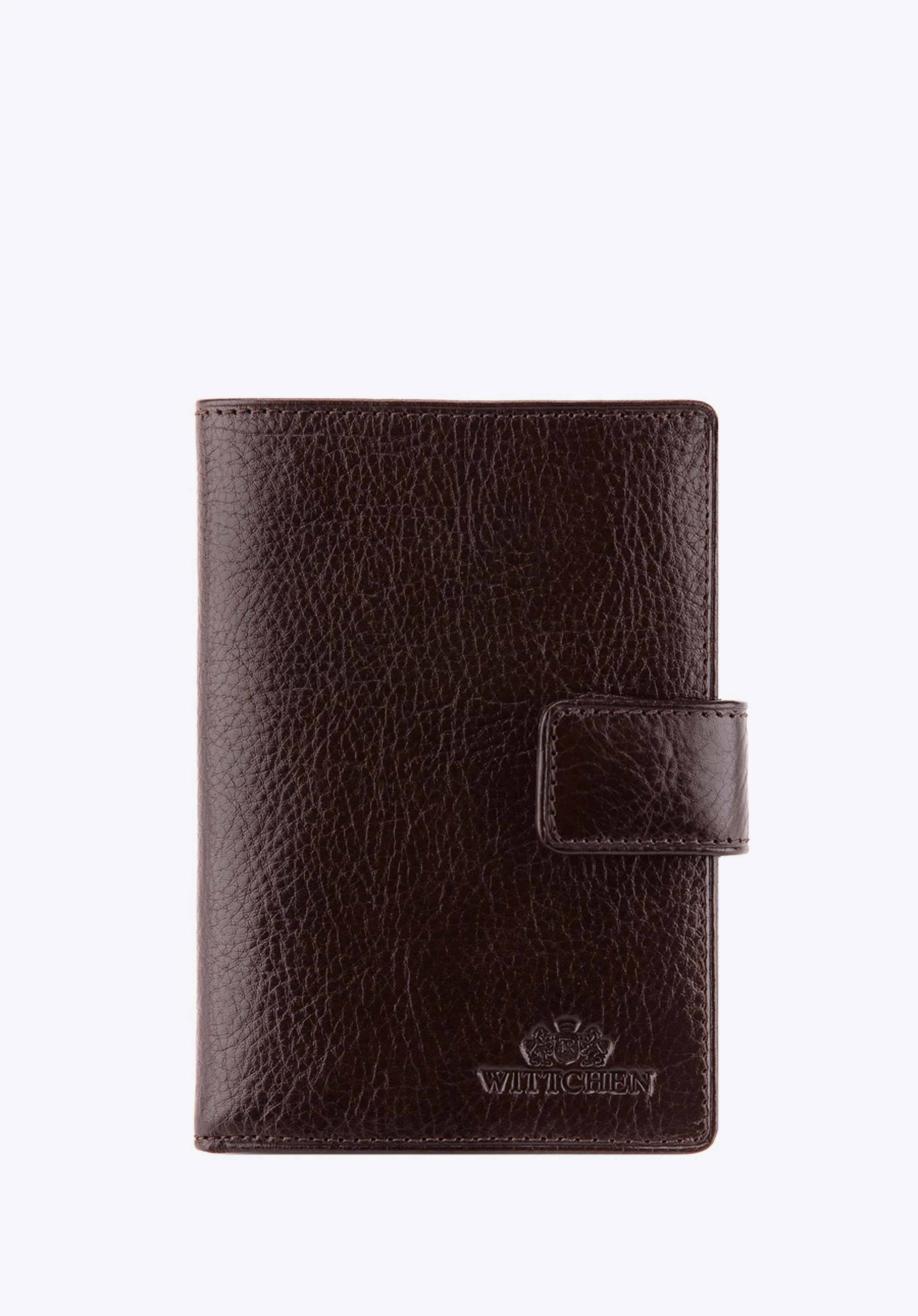 Męski portfel ze skóry zapinany na napę