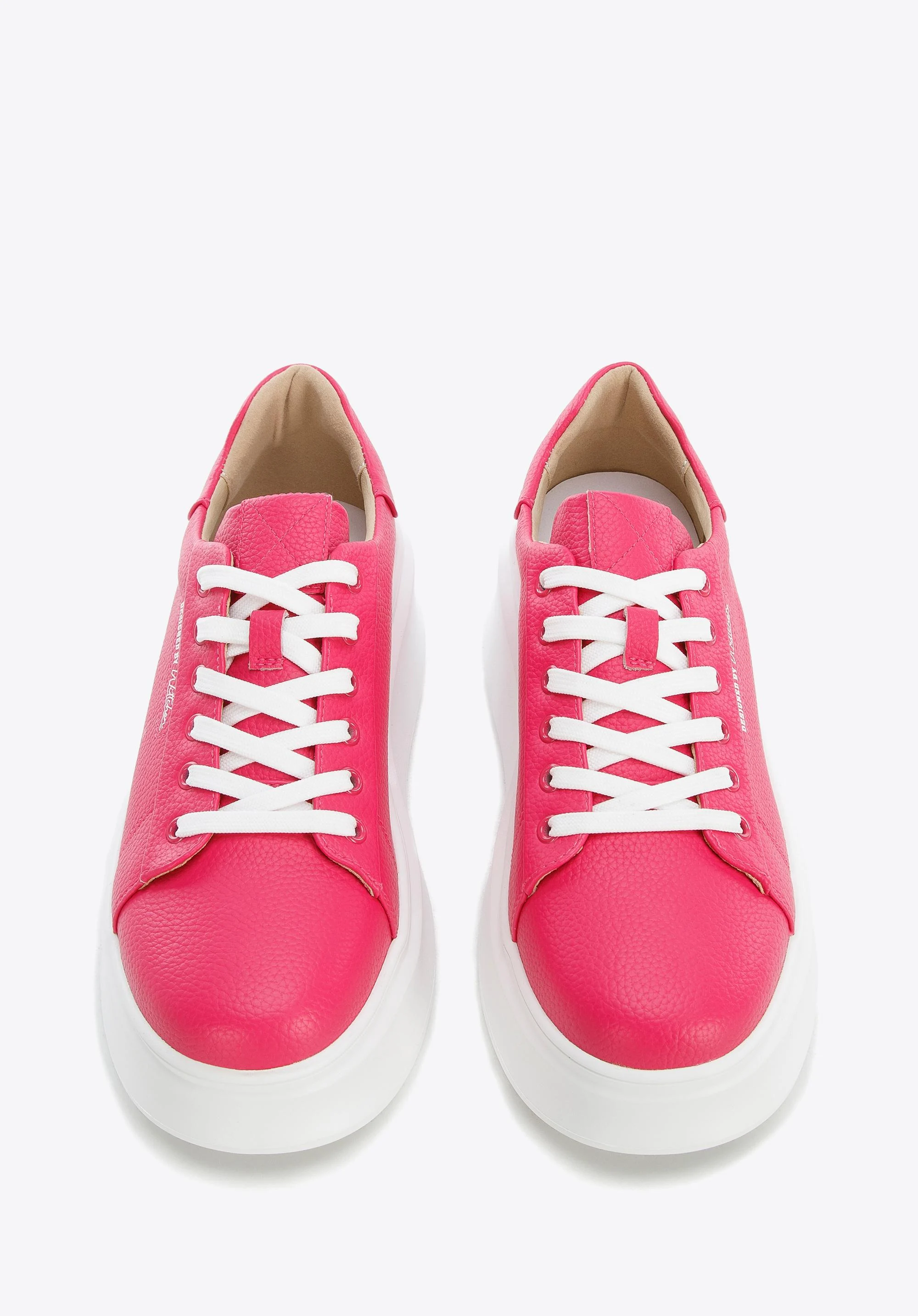 Damskie sneakersy skórzane na grubej podeszwie klasyczne