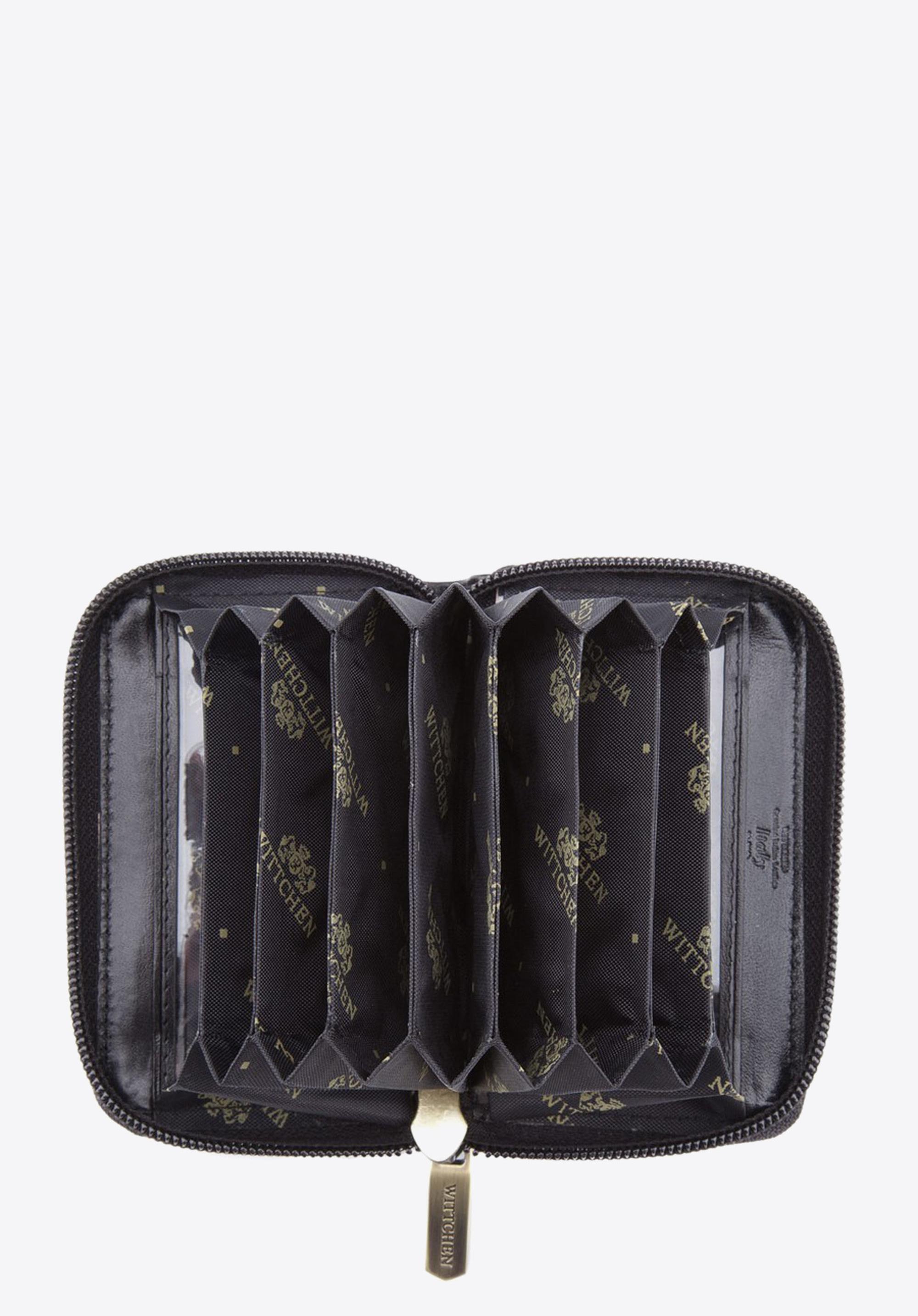 Etui na karty kredytowe skórzane na suwak