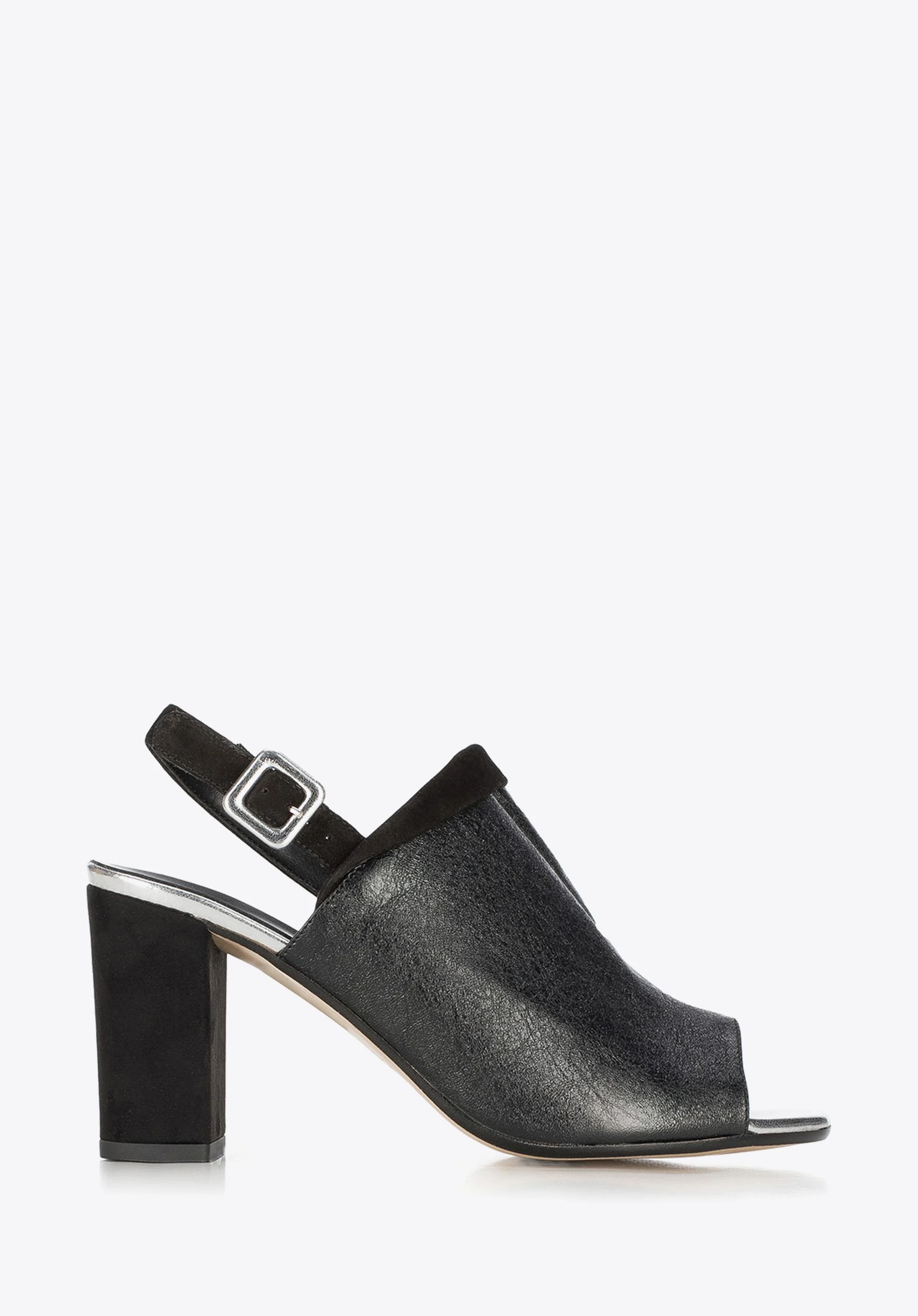 Damskie sandały skórzane zabudowane