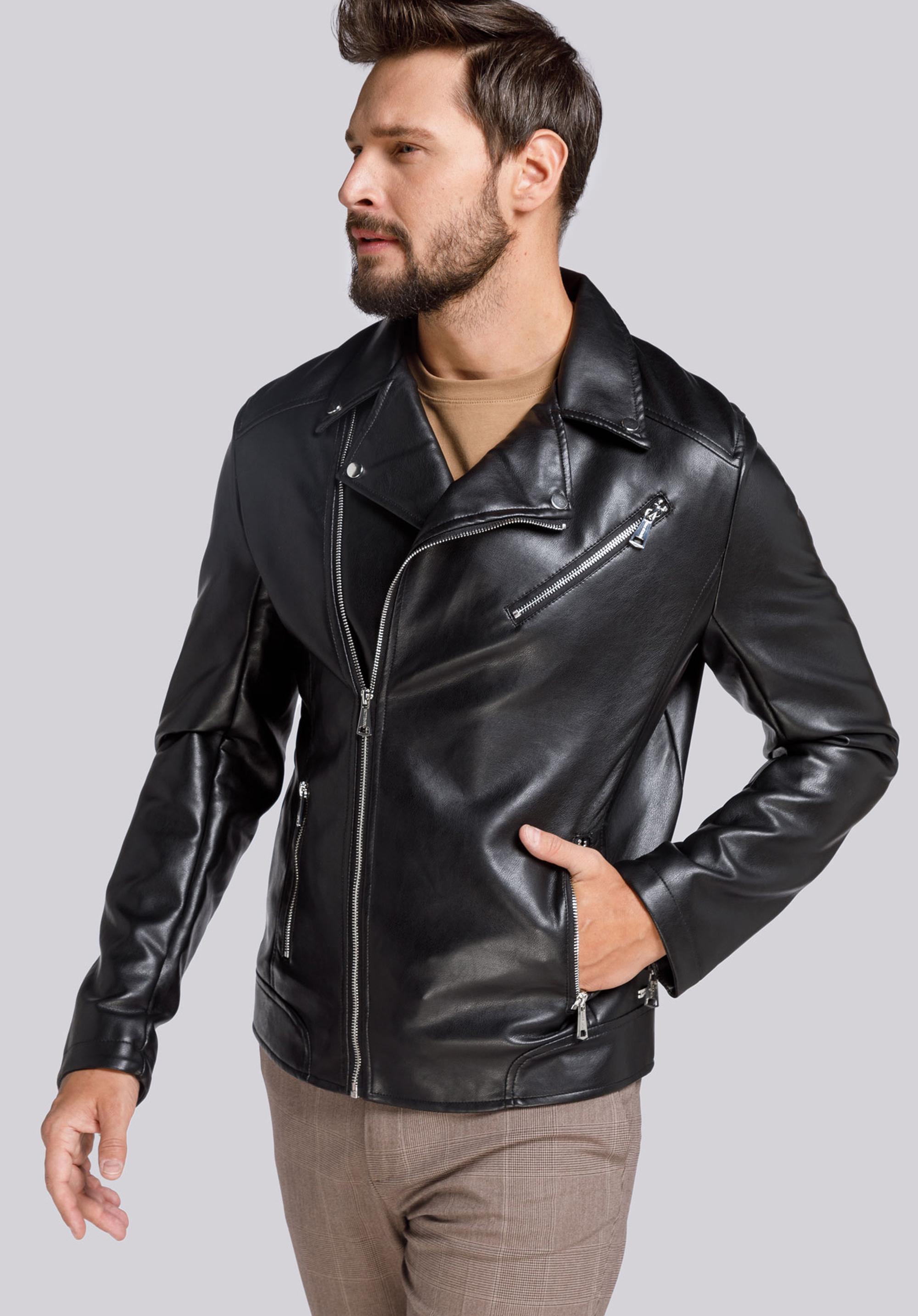 Męska ramoneska z ukośnym suwakiem klasyczna