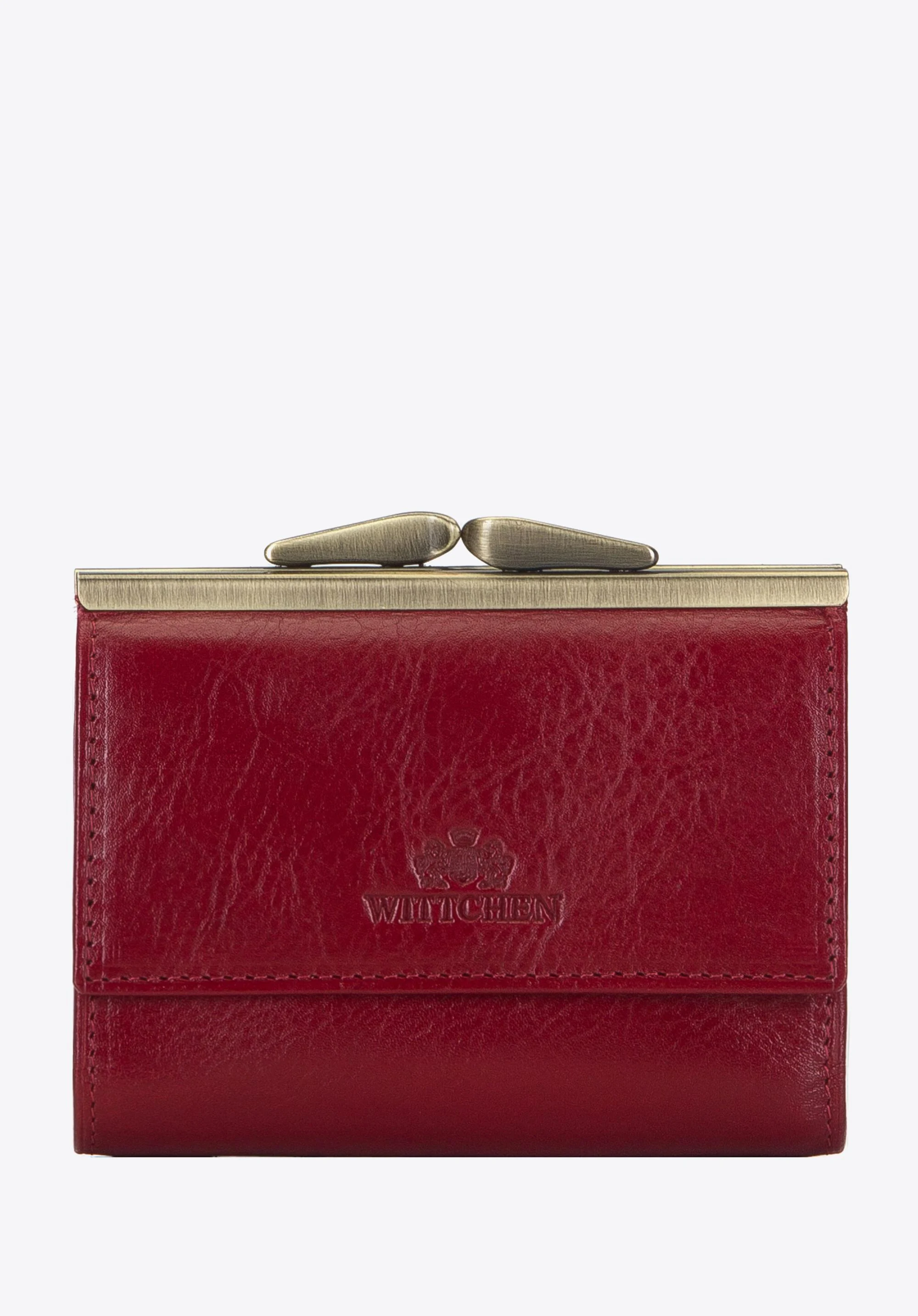 Damski portfel ze skóry na bigiel mały