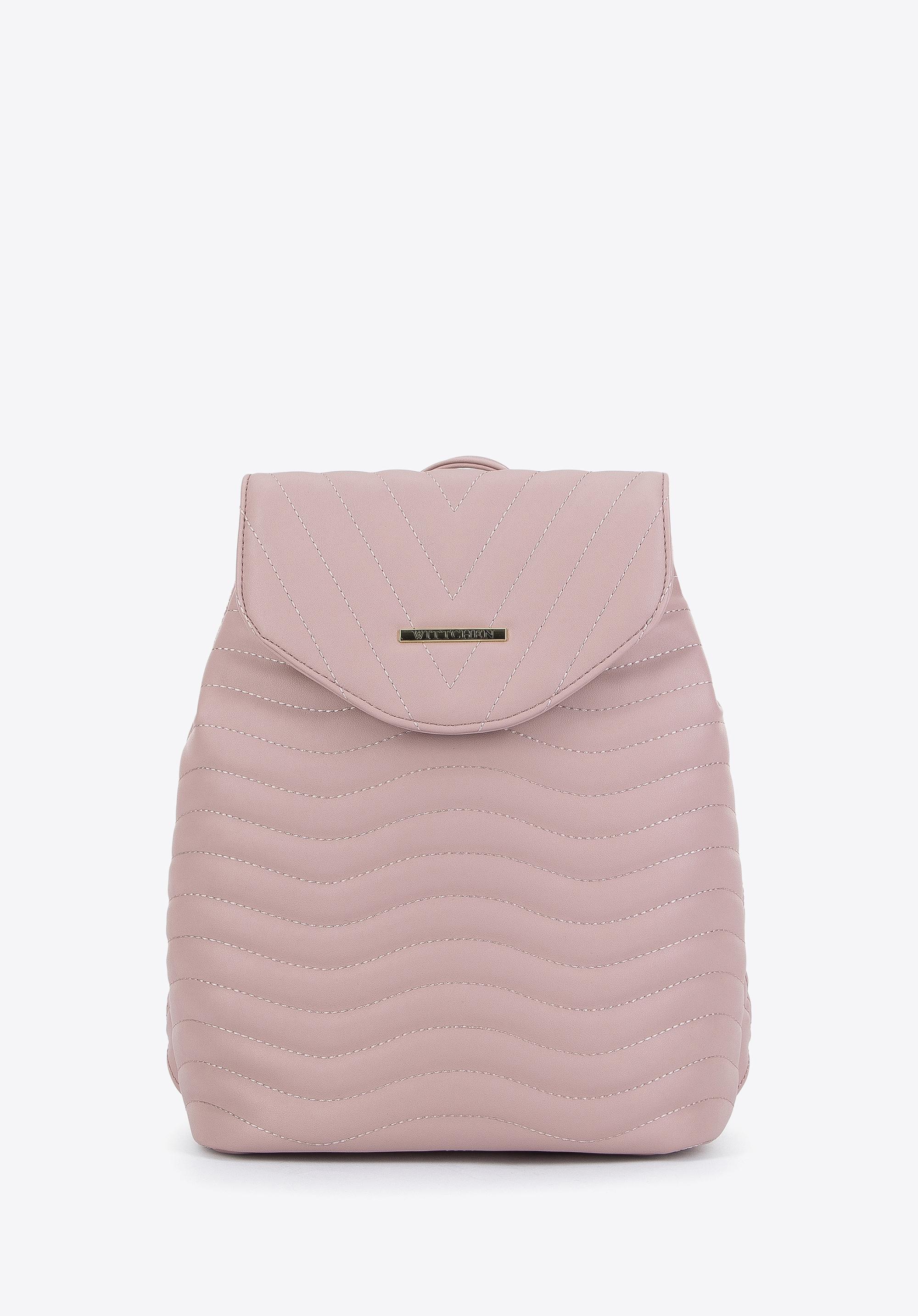 Damski plecak z pikowanej ekoskóry