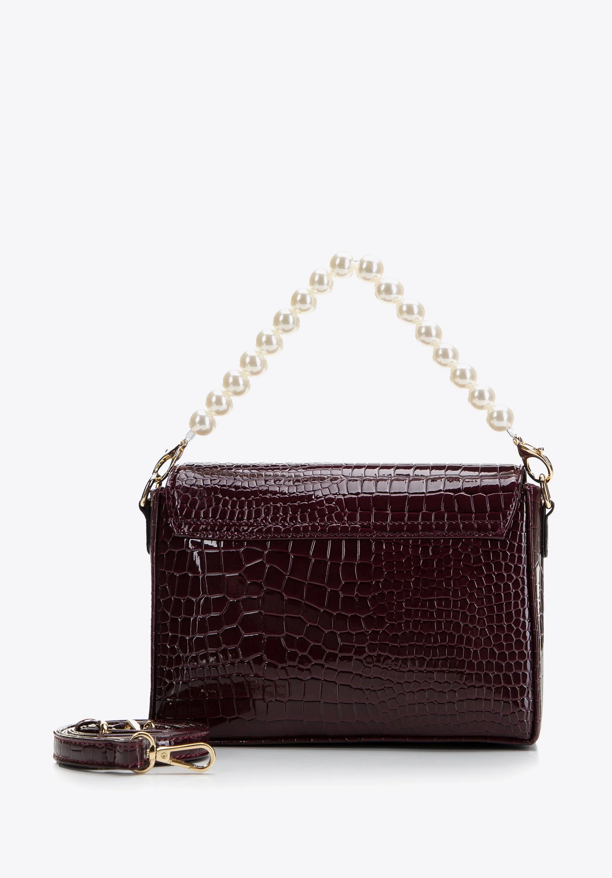 Damska torebka z rączką z koralików