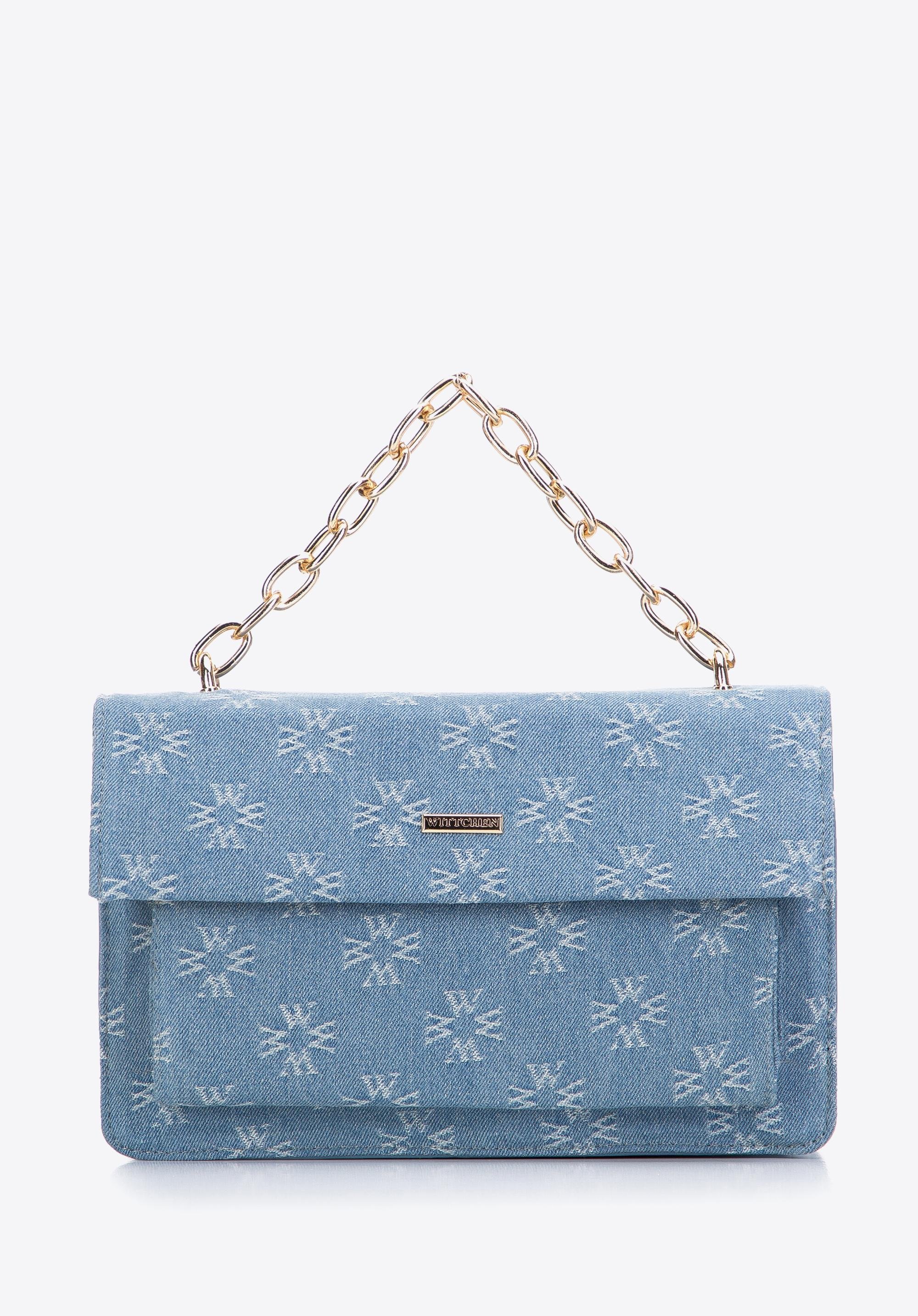 Damska listonoszka dżinsowa w monogram