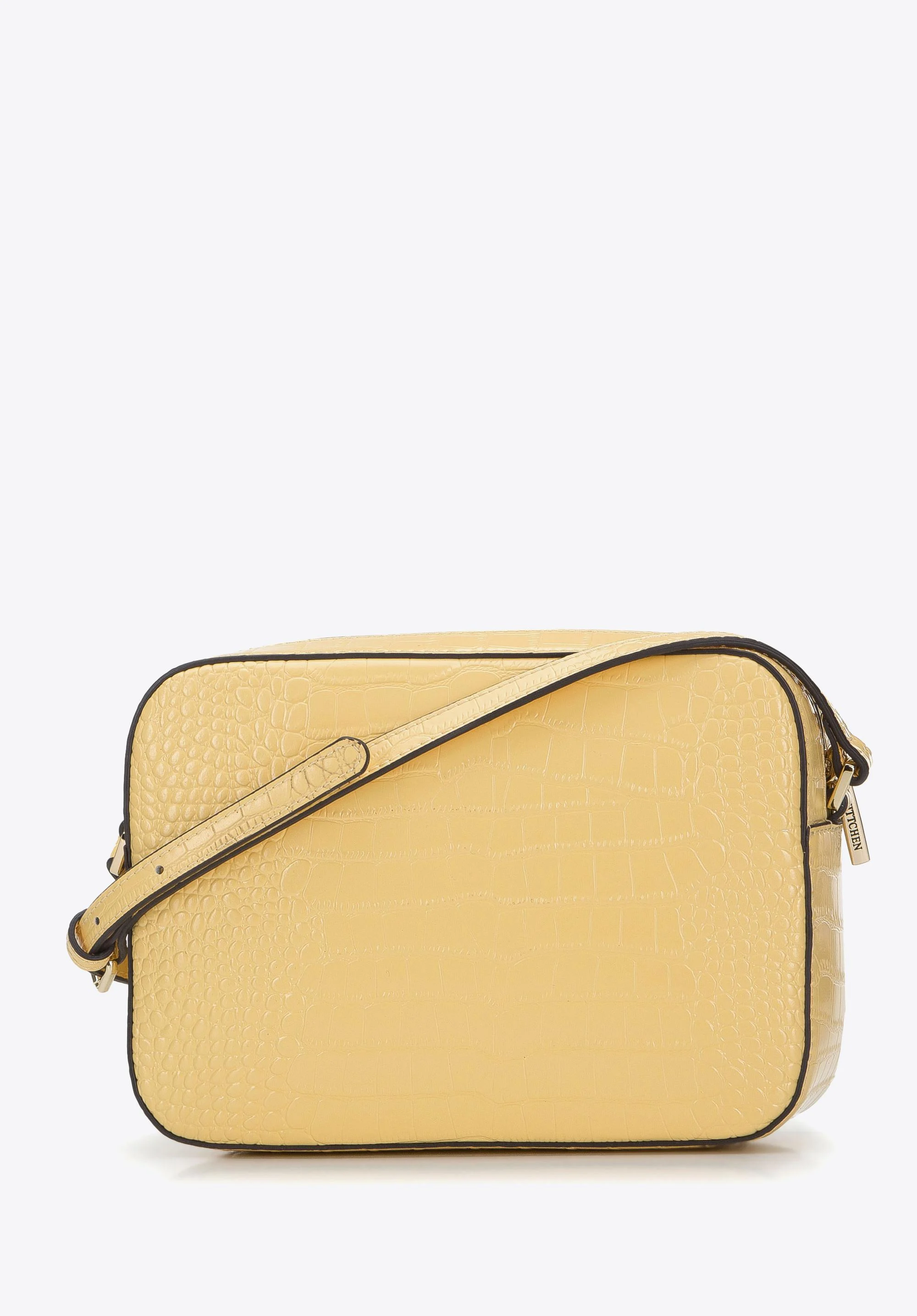 Damska listonoszka skórzana croco pudełkowa