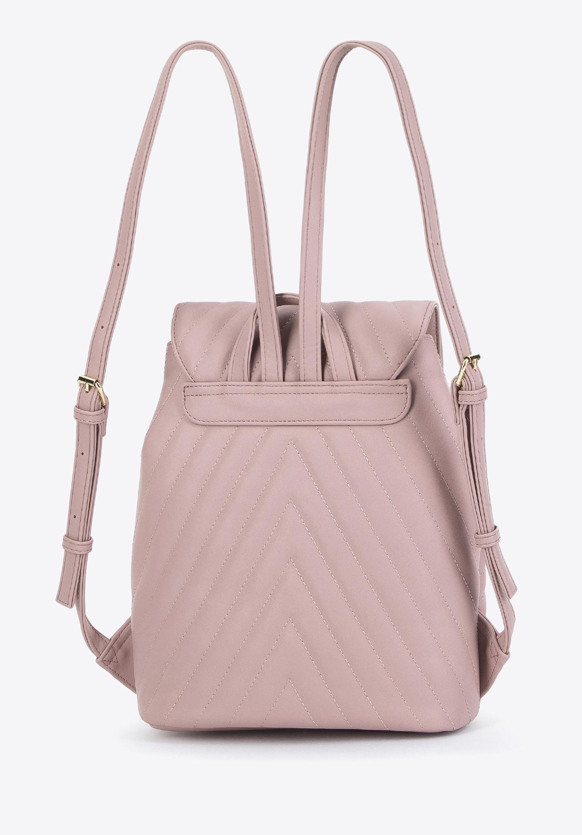 Damski plecak z pikowanej ekoskóry