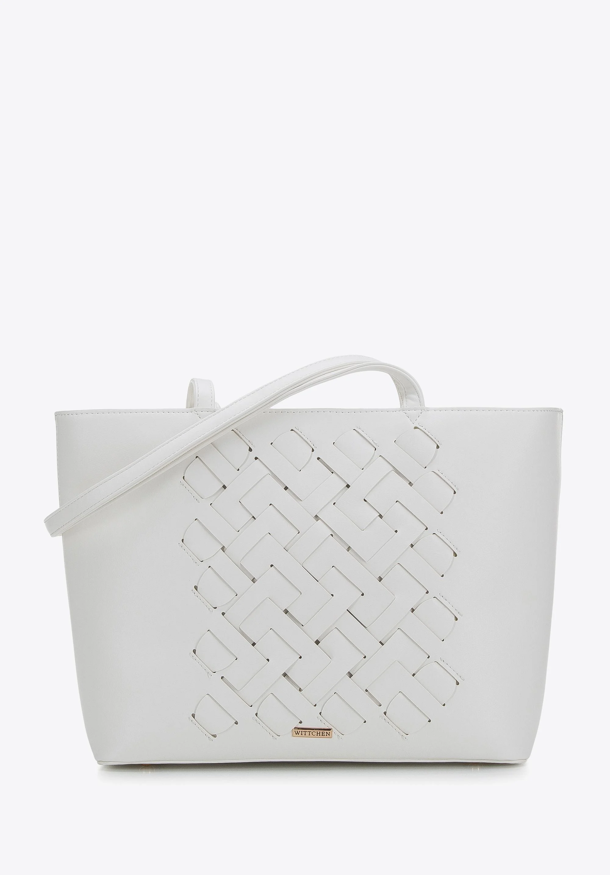 Torebka shopperka z plecionką