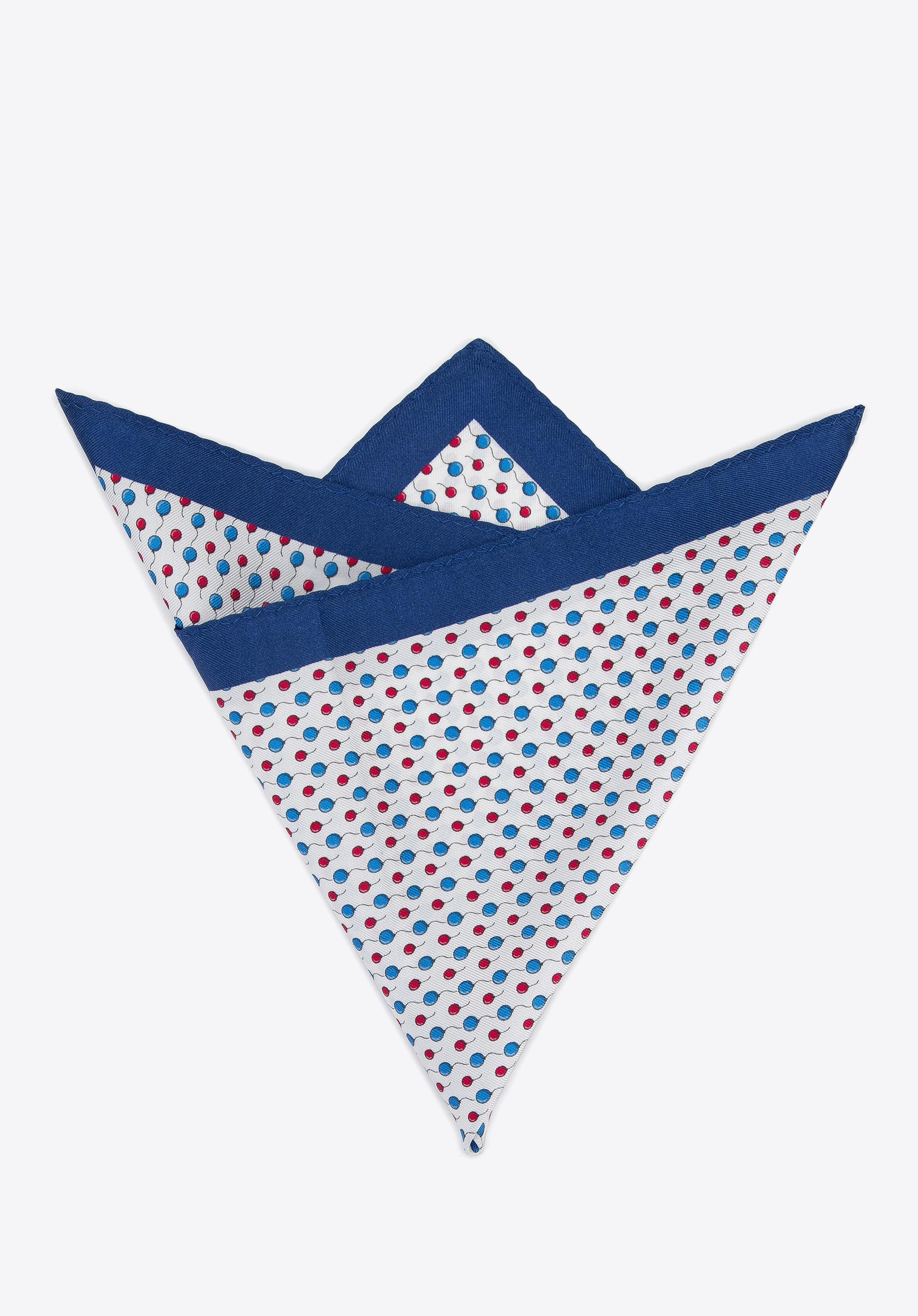 Poszetka jedwabna we wzory