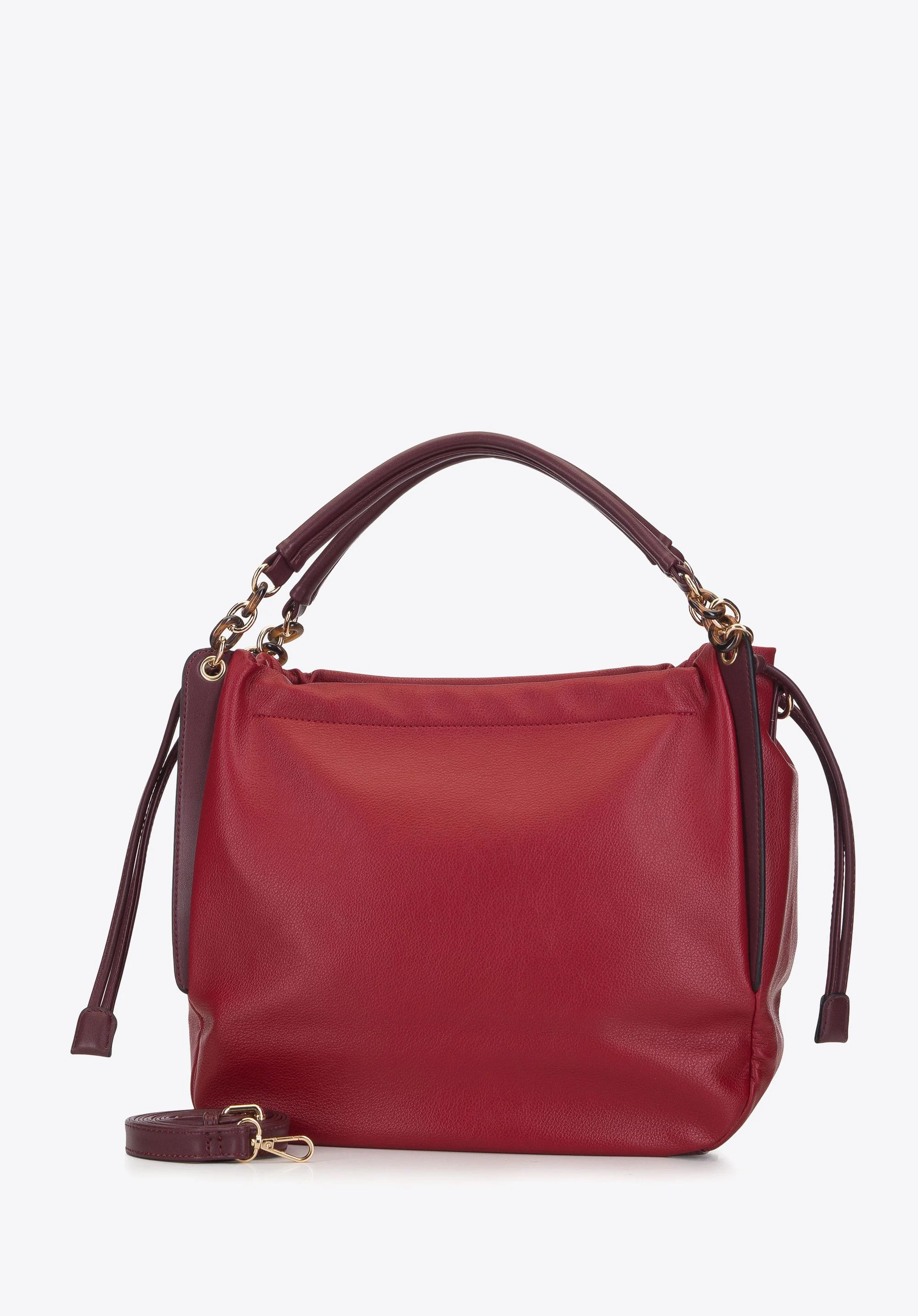 Torebka worek z dwoma uchwytami i otwartą kieszenią na froncie