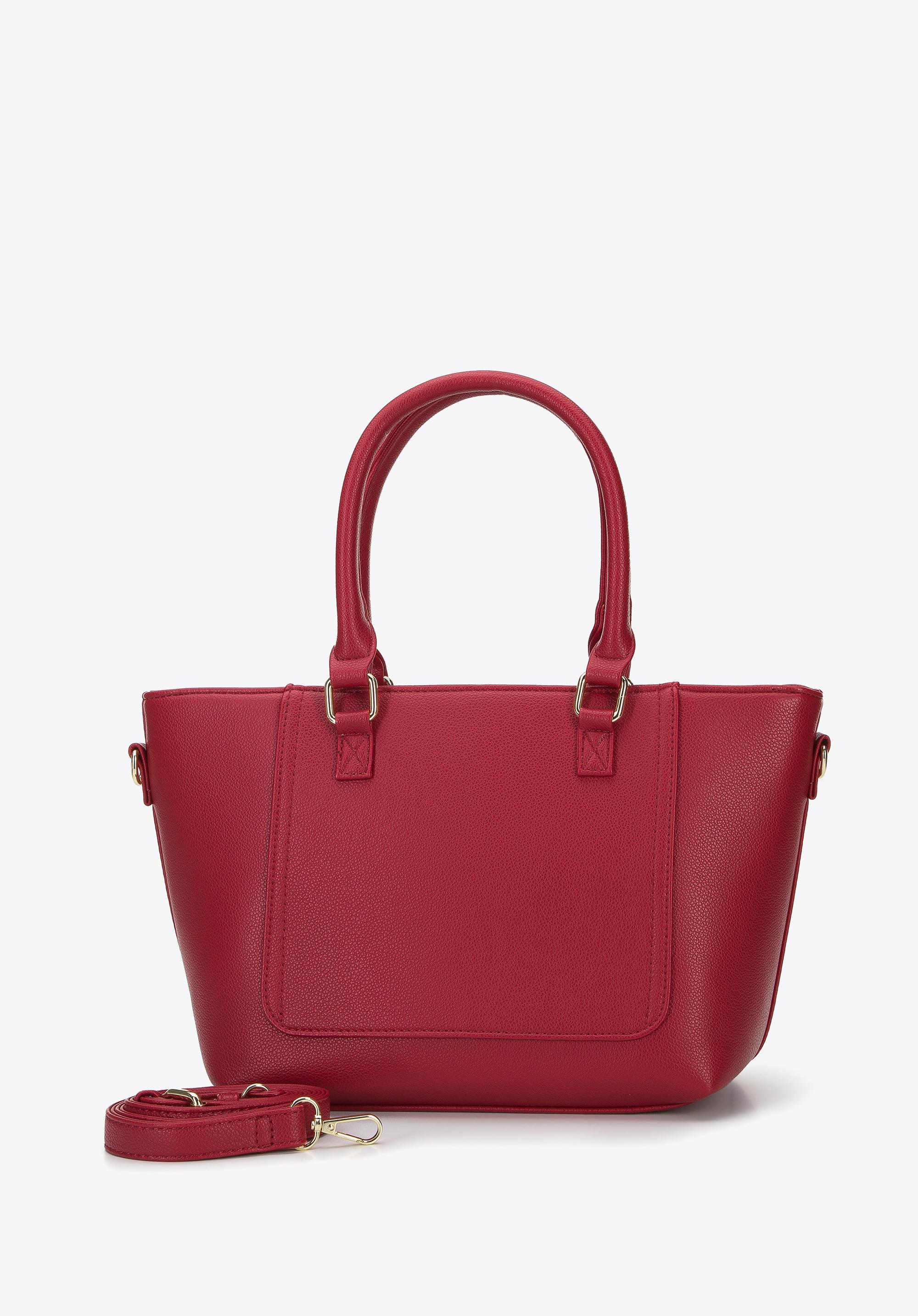 Torebka kuferek z płaską kieszenią z przodu