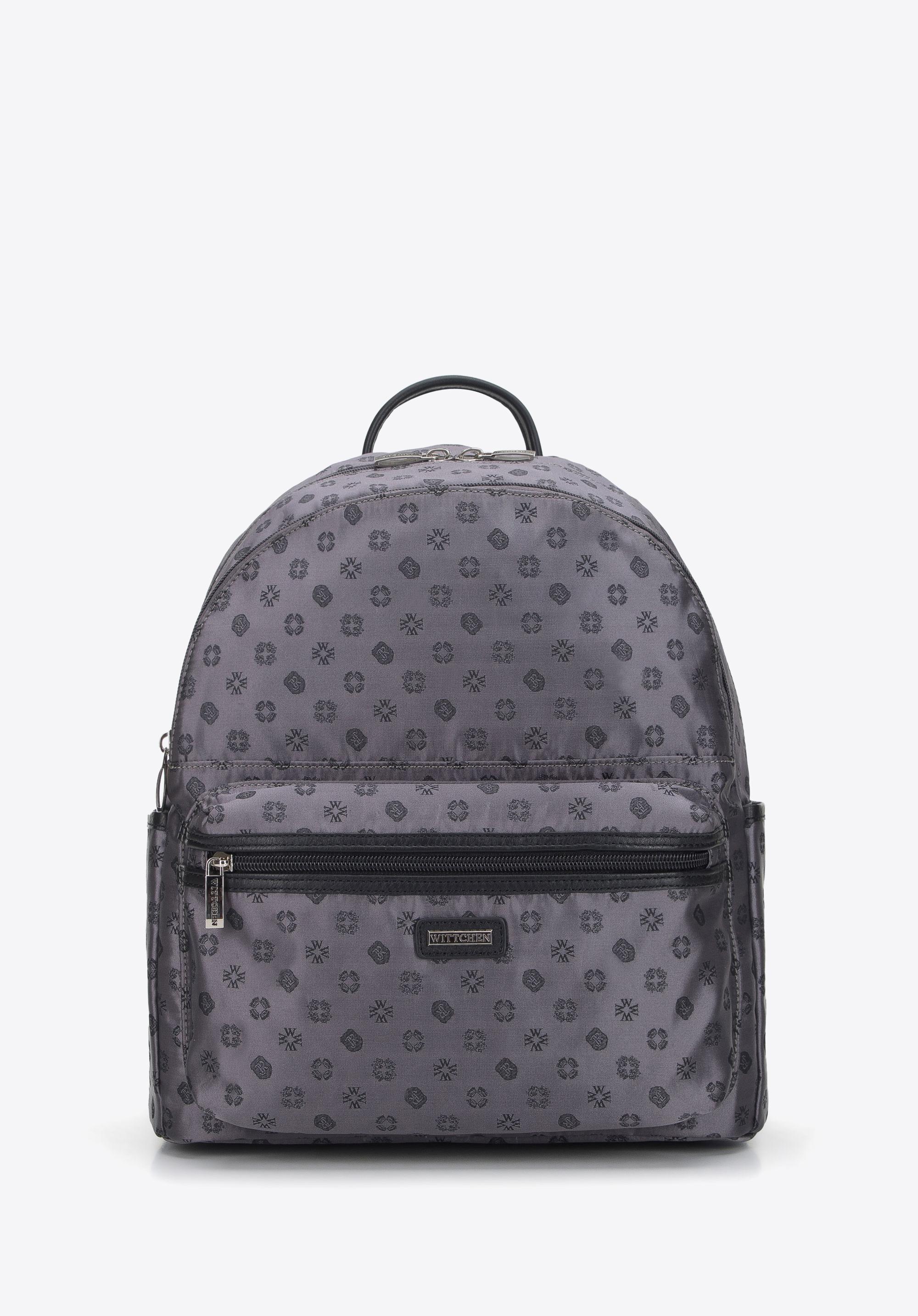 Damski plecak z żakardu dwukomorowy