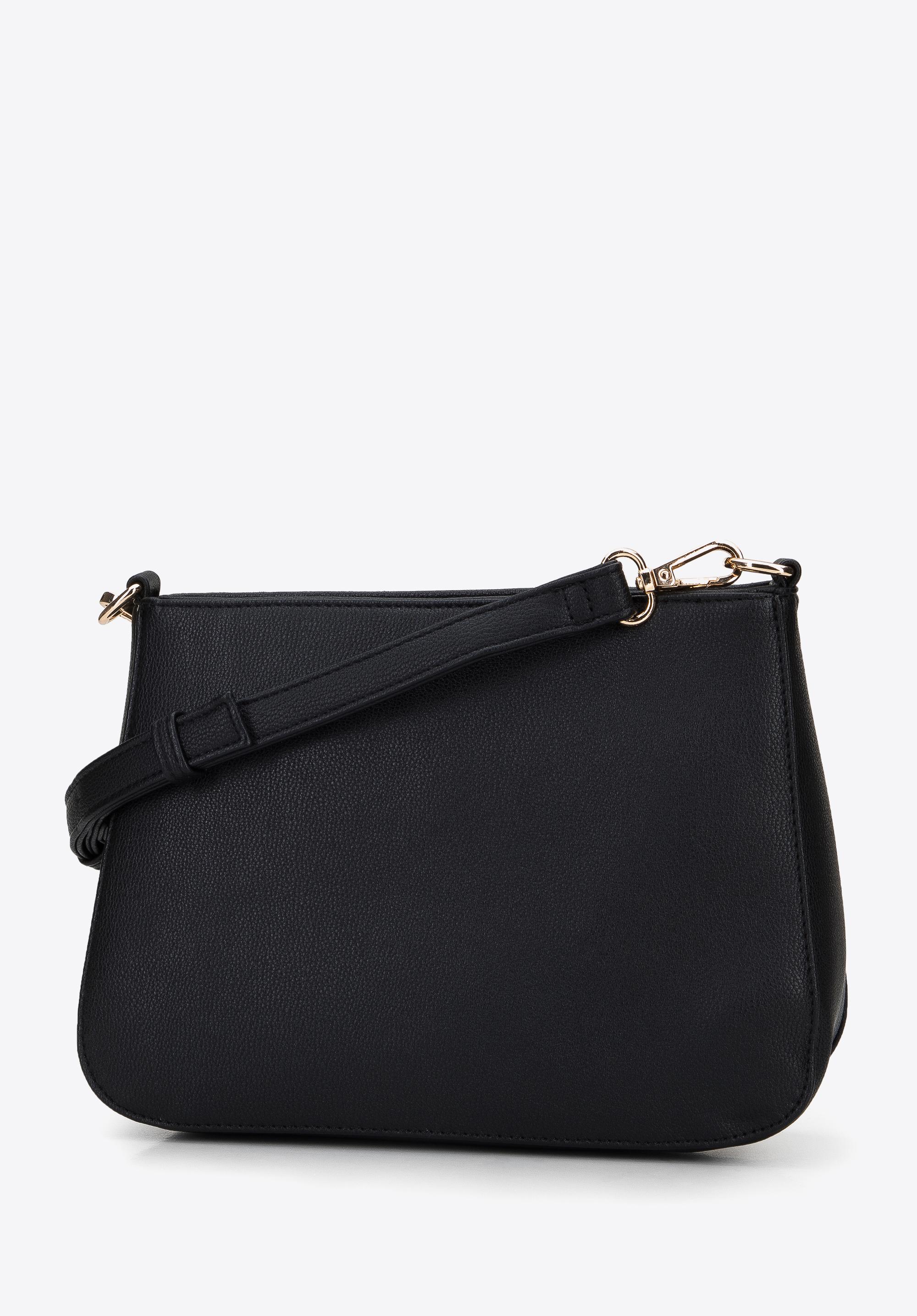 Damska listonoszka z ozdobną wstawką w zwierzęcy wzór