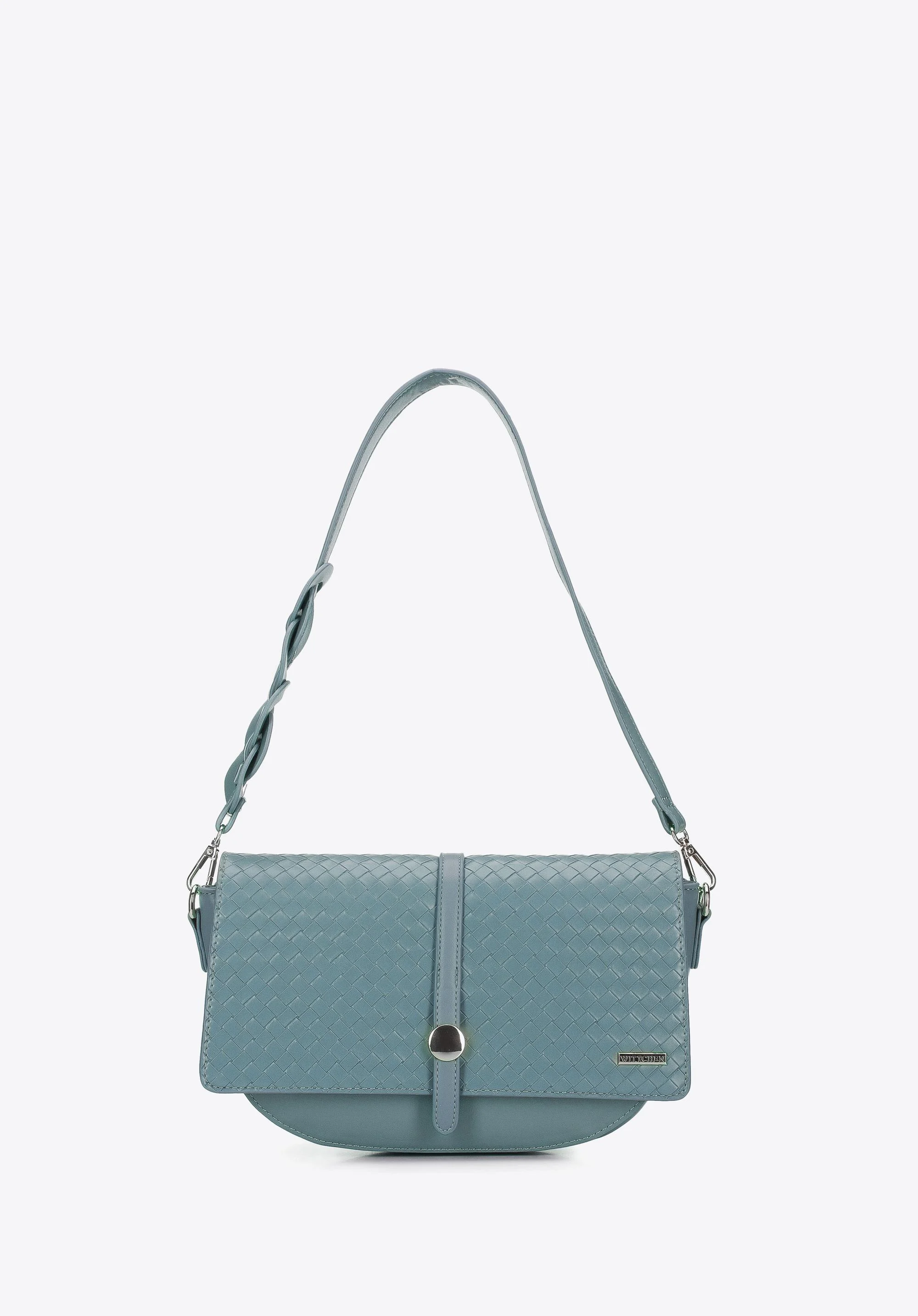 Torebka półksiężyc z plecionką