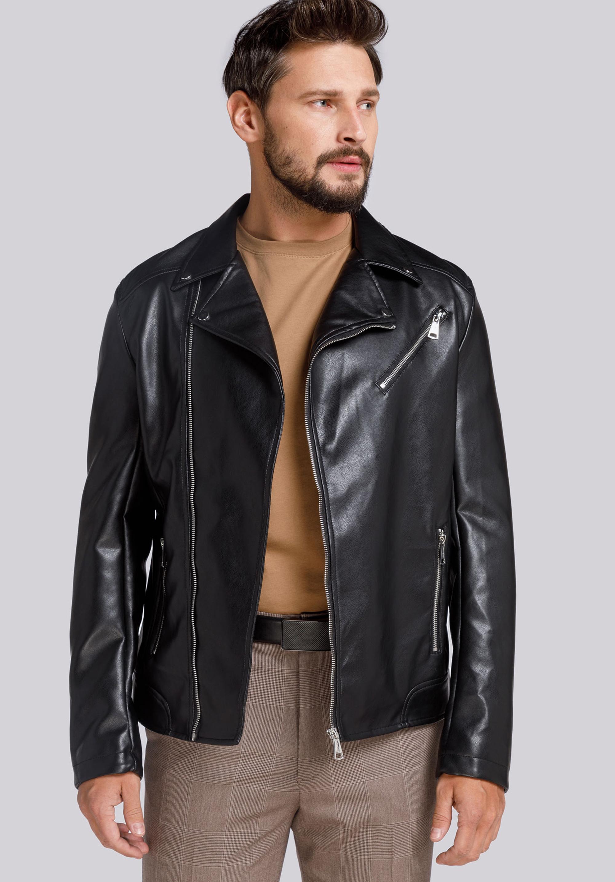 Męska ramoneska z ukośnym suwakiem klasyczna