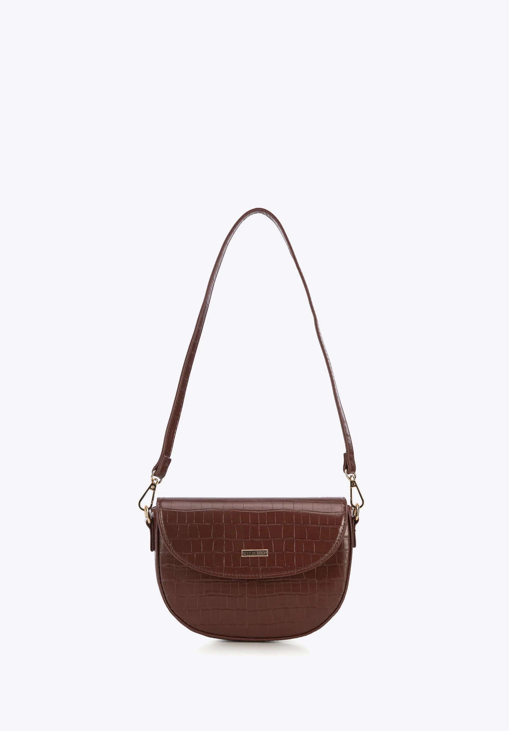 Damska torebka z ekoskóry półokrągła