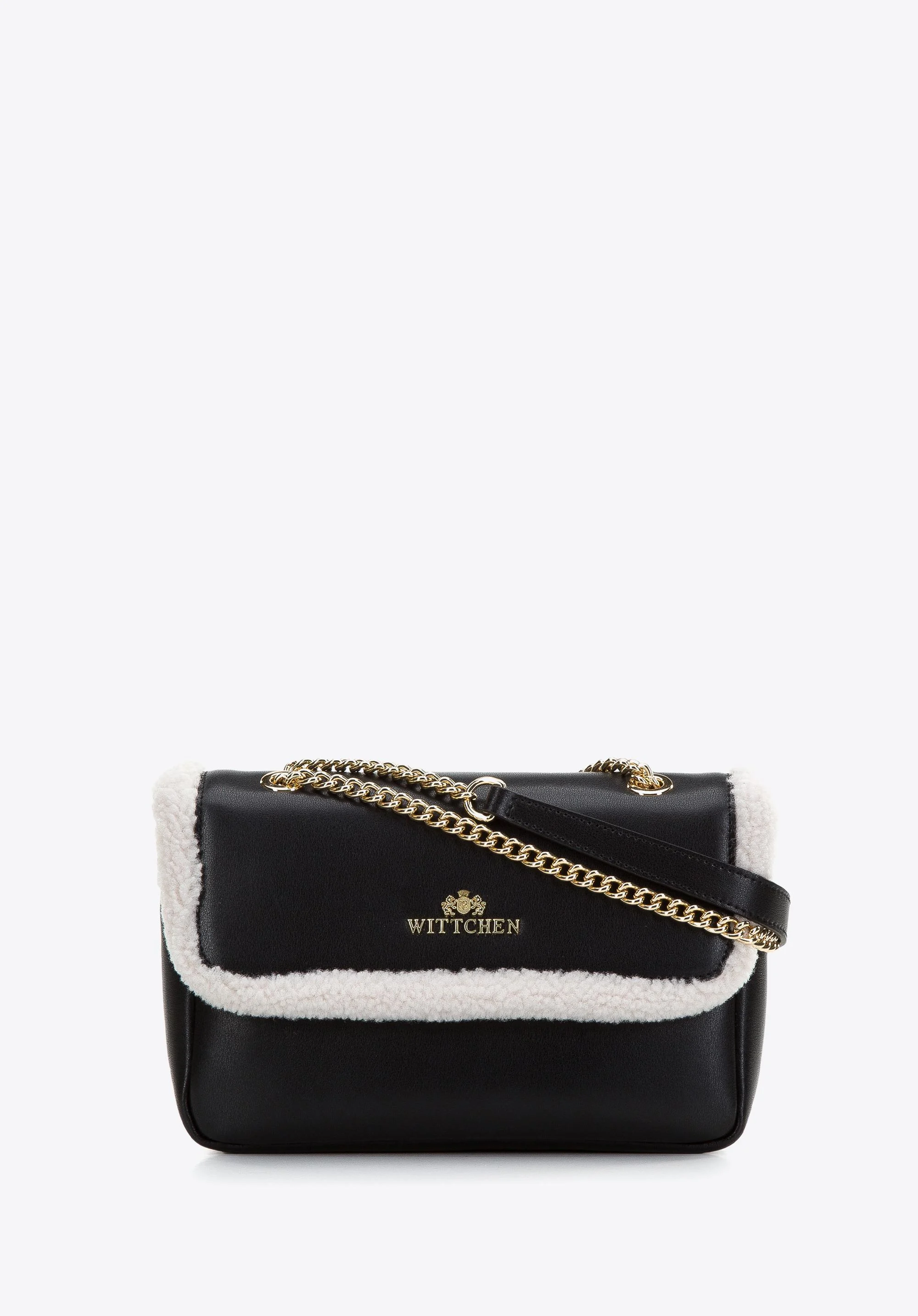 Damska listonoszka skórzana ze sztucznym futerkiem