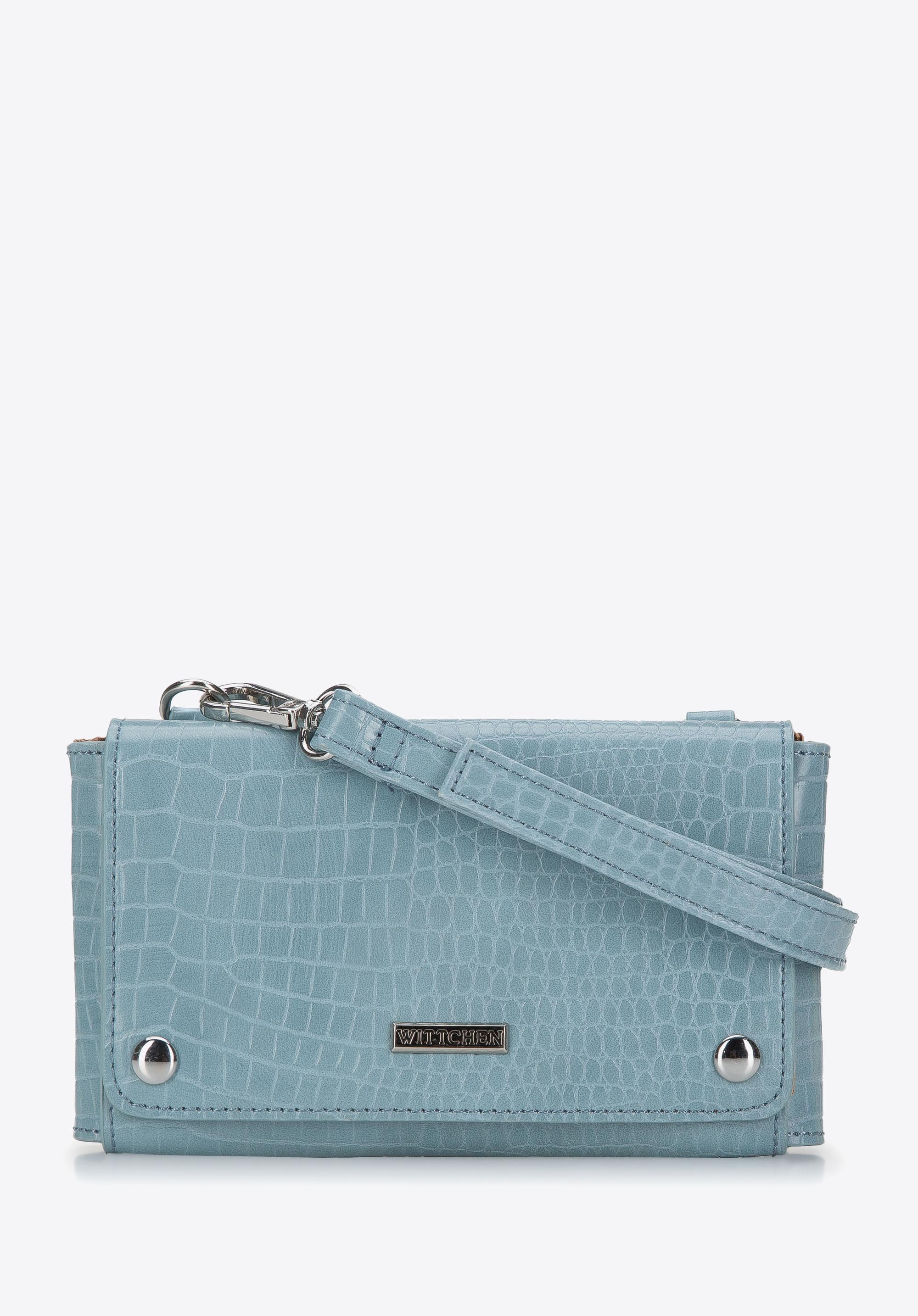 Damska torebka kopertowa 2 w 1 croco