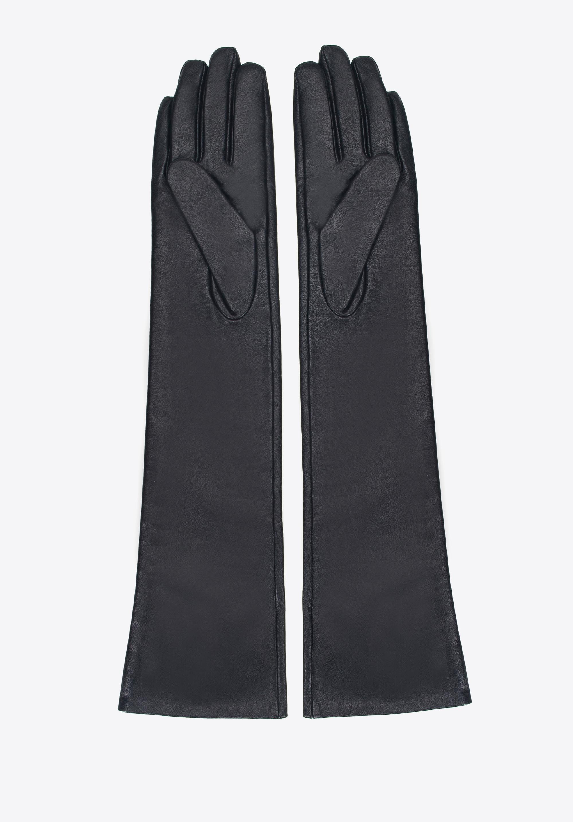 Damskie rękawiczki ze skóry długie