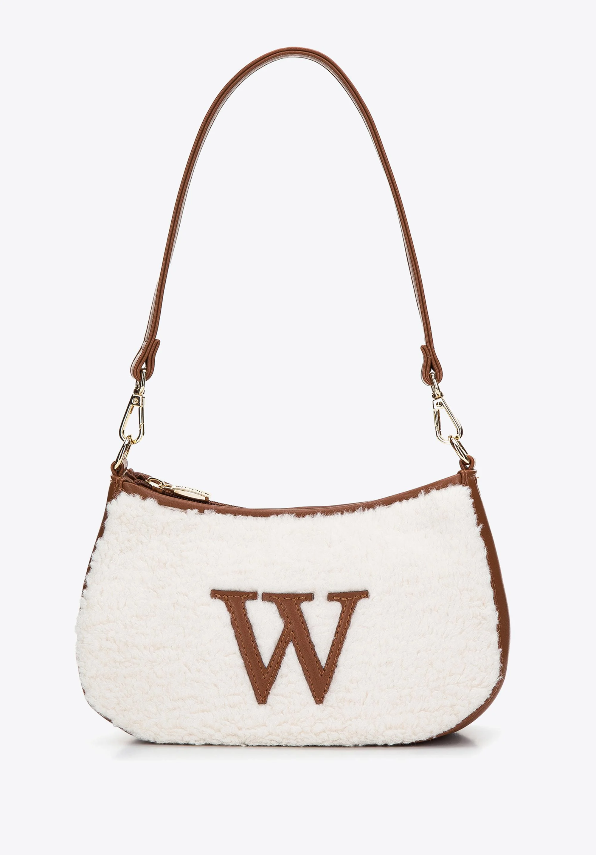 Torebka bagietka ze sztucznym futerkiem mała