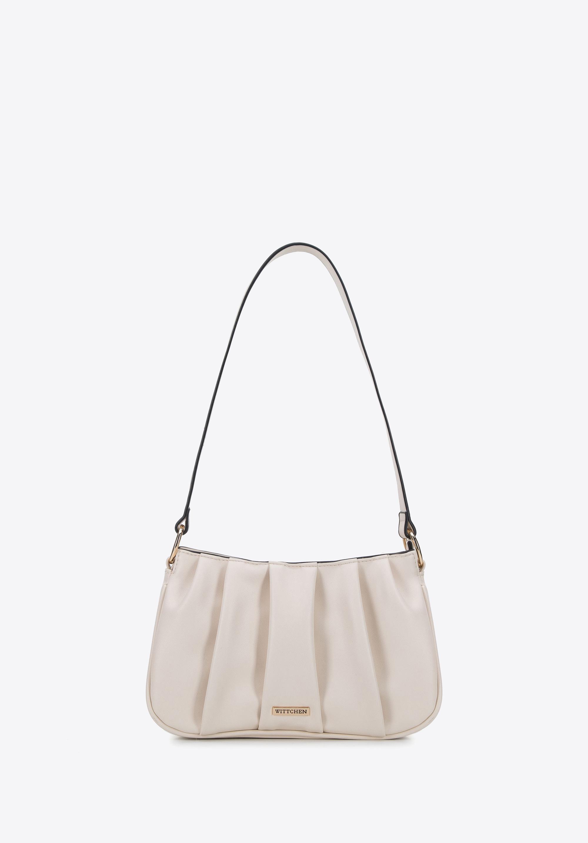 Damska torebka z marszczonej ekoskóry