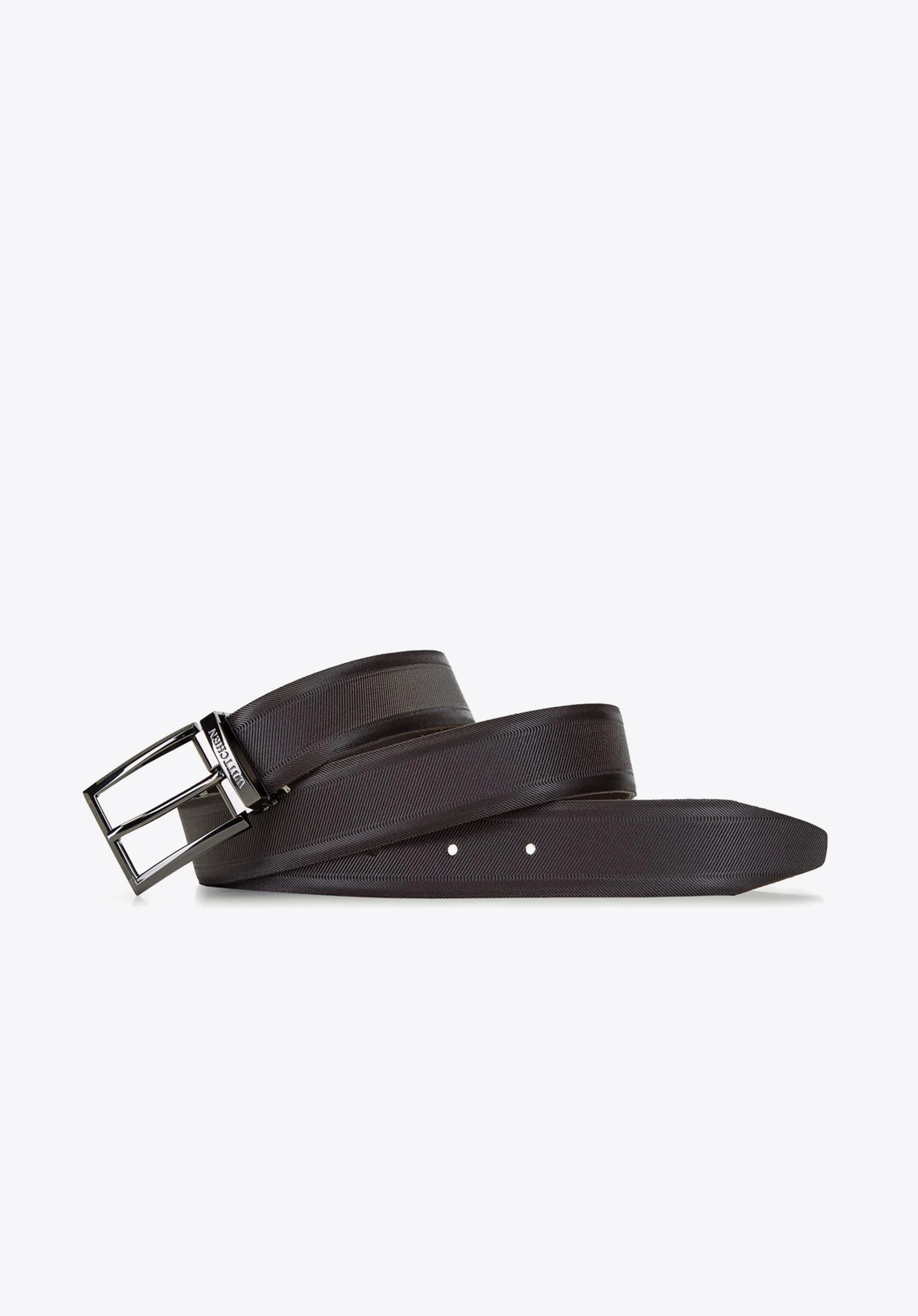 Męski pasek ze skóry o fakturze w paseczki