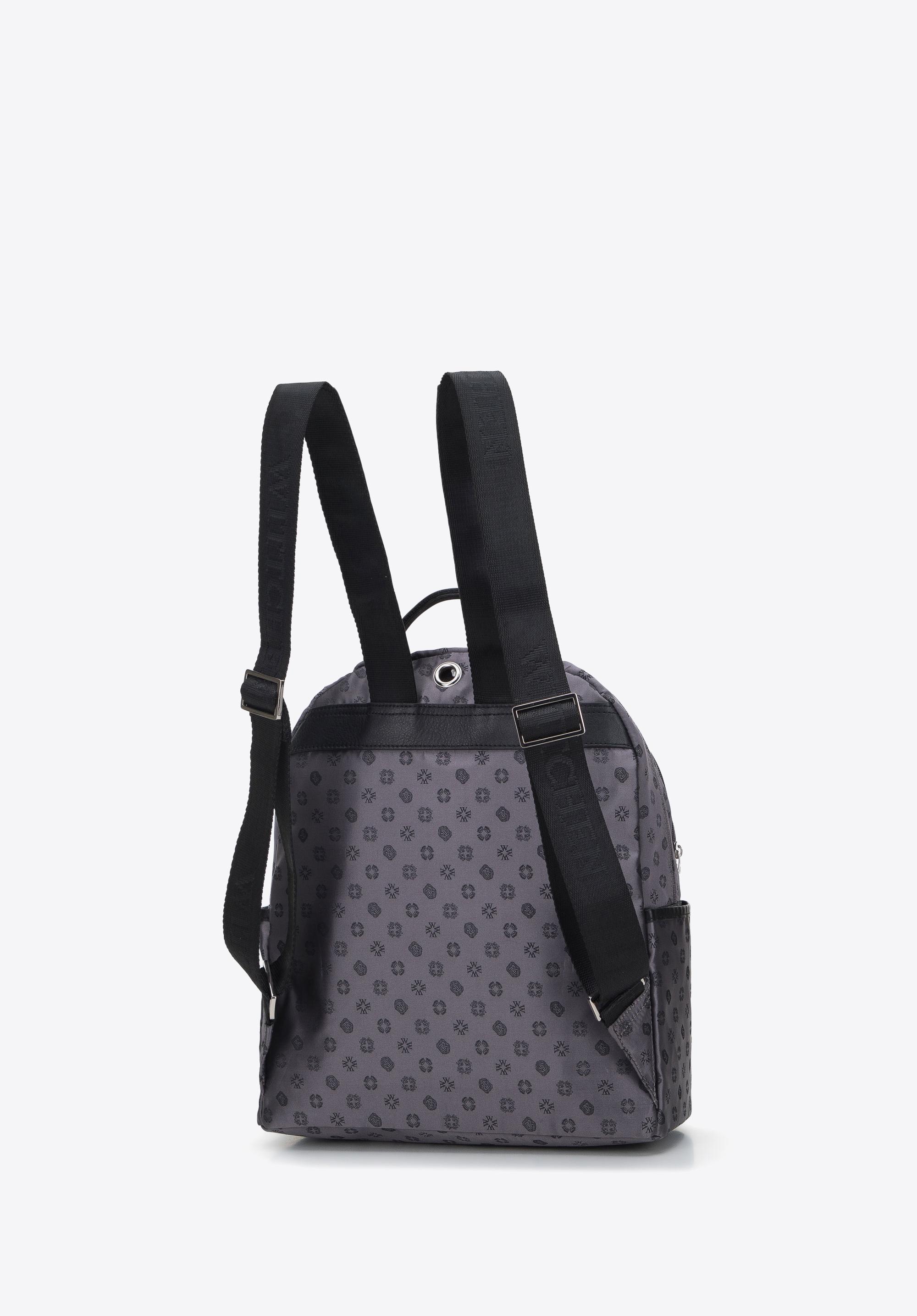 Damski plecak z żakardu dwukomorowy