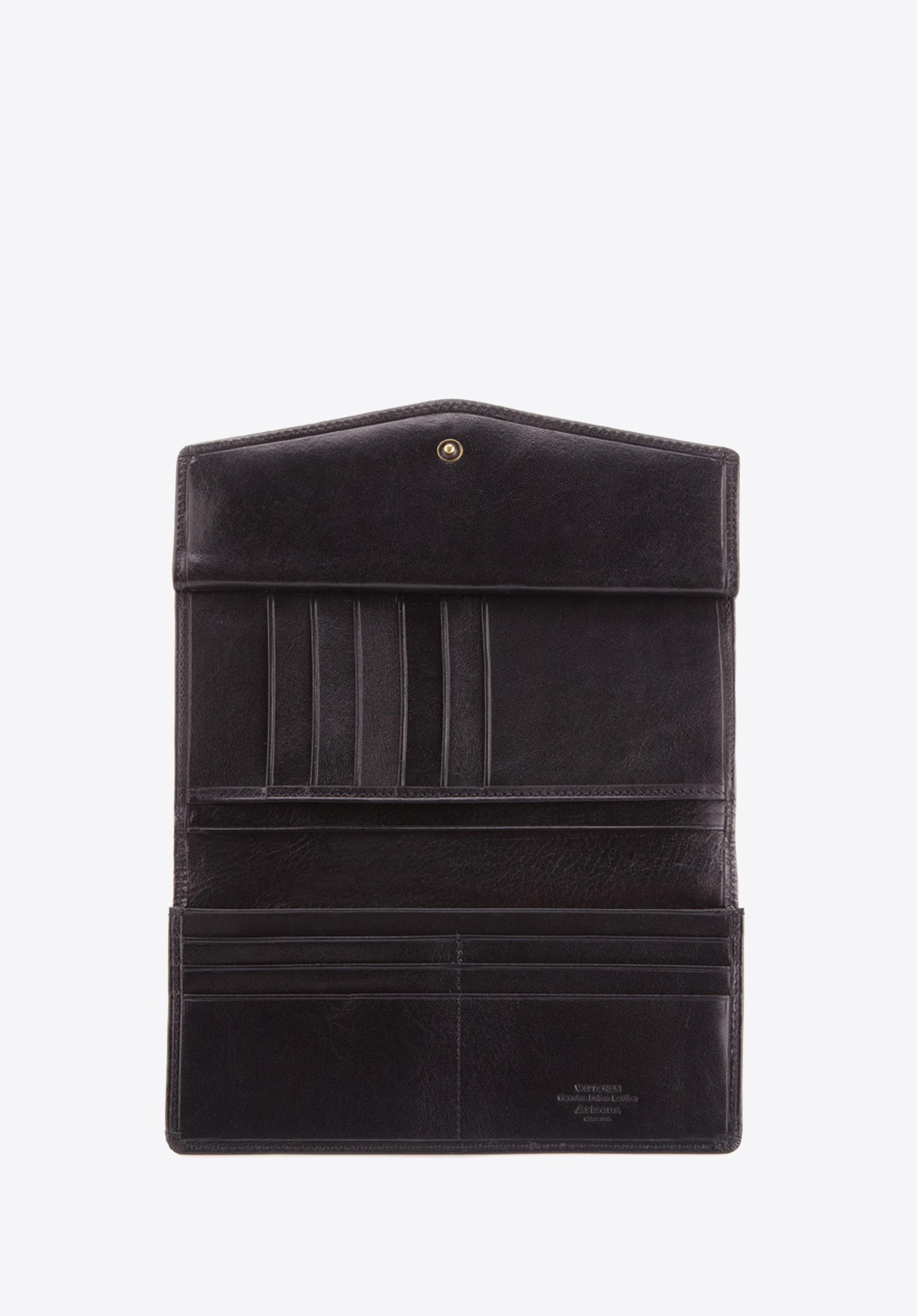 Damski portfel ze skóry z herbem na bigiel