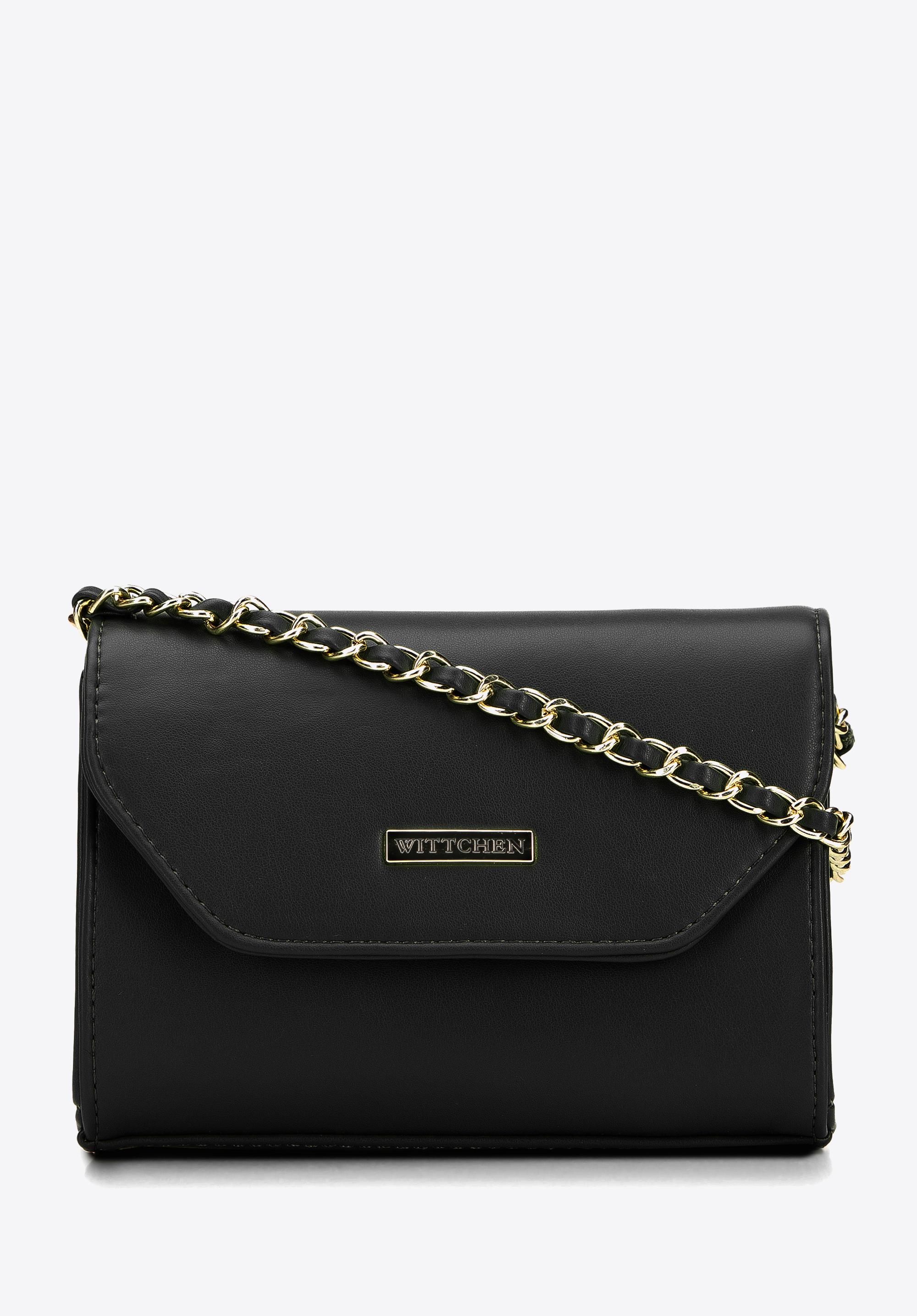 Damska listonoszka z ekoskóry na łańcuszku mała