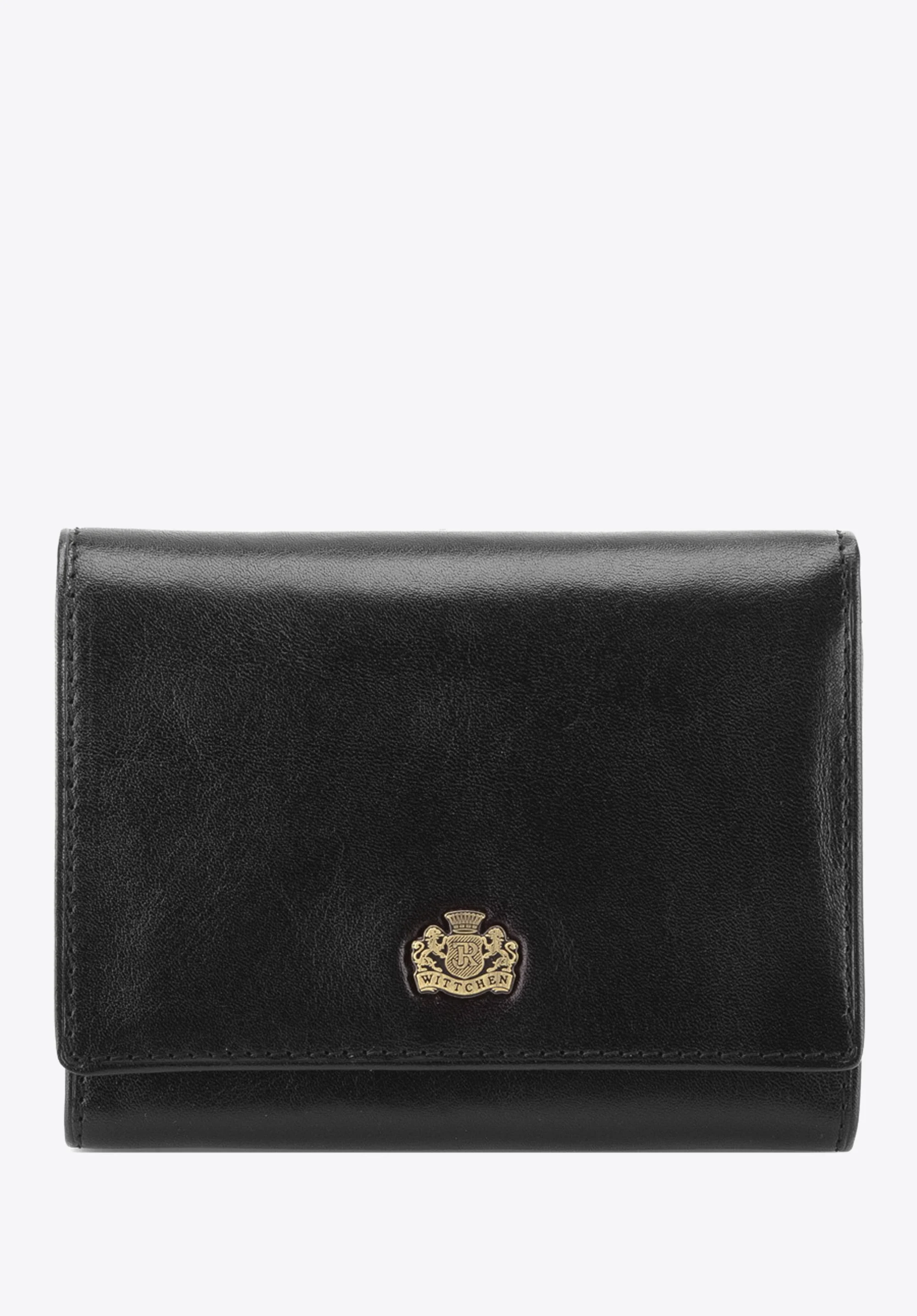 Damski portfel skórzany z herbem na napę
