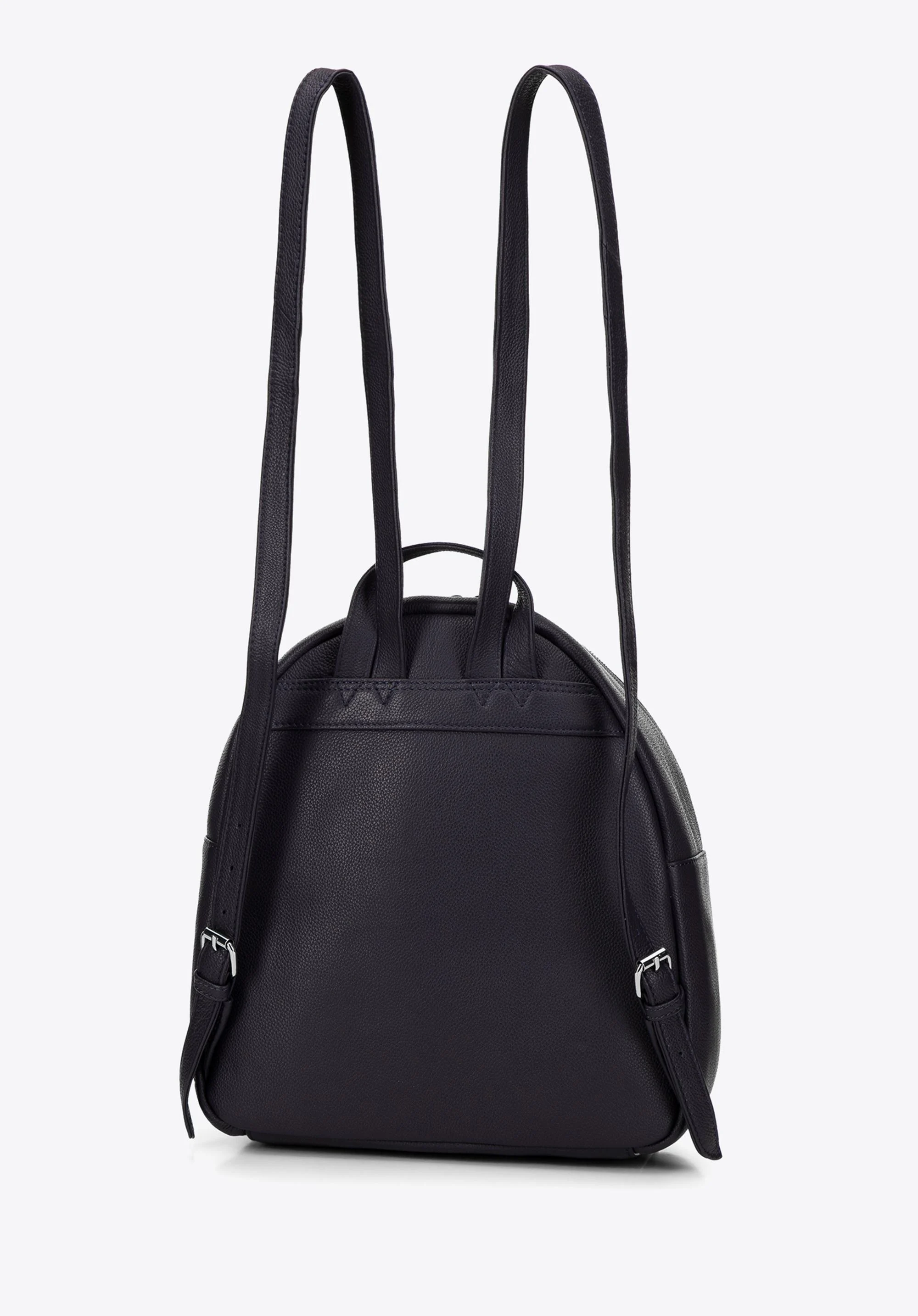 Damski plecak skórzany z przeszyciami