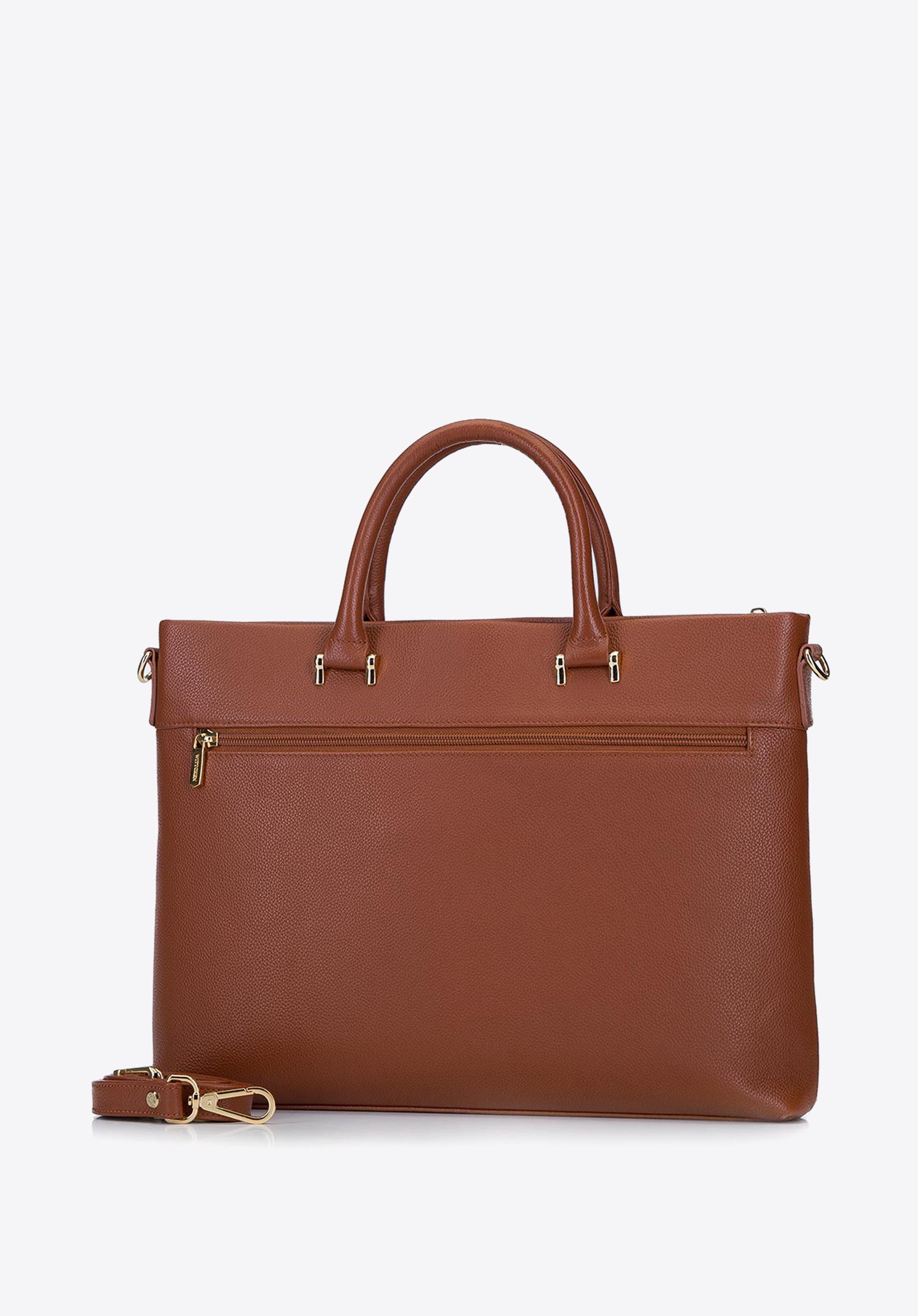 Damska torba na laptopa 13 z frontem ze skóry croco