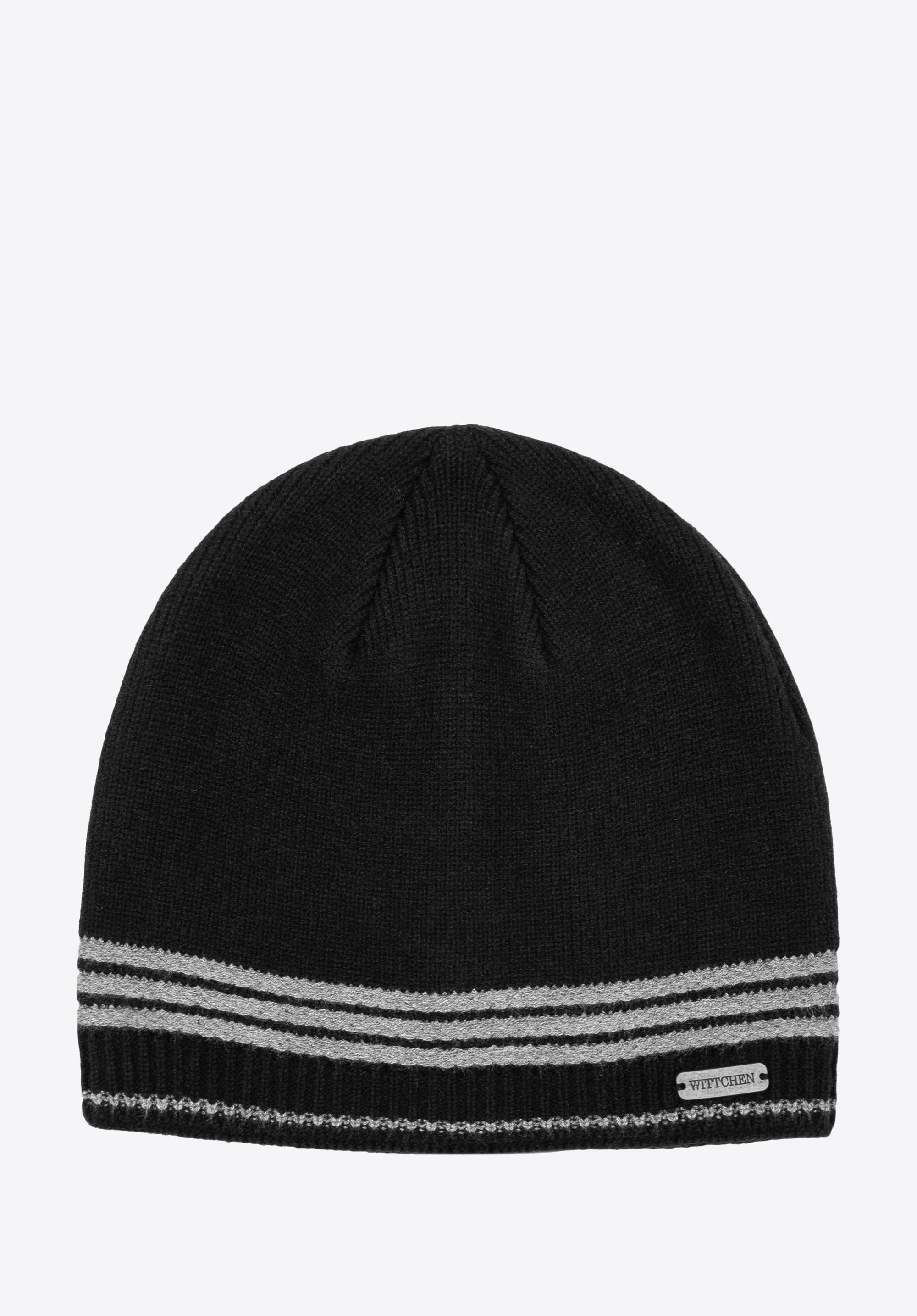 Męska czapka z kolorowymi paskami