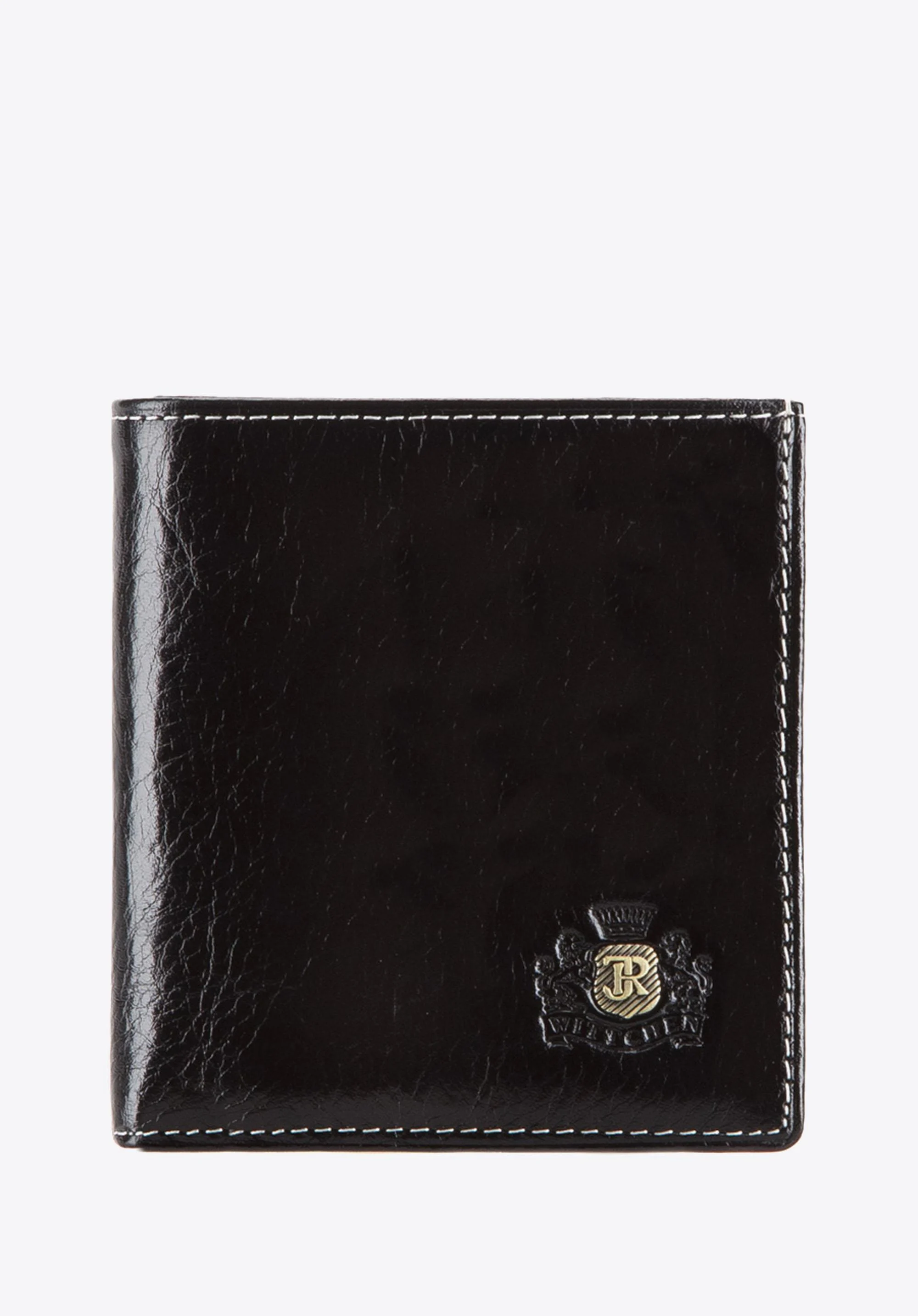 Portfel ze skóry stębnowany mały