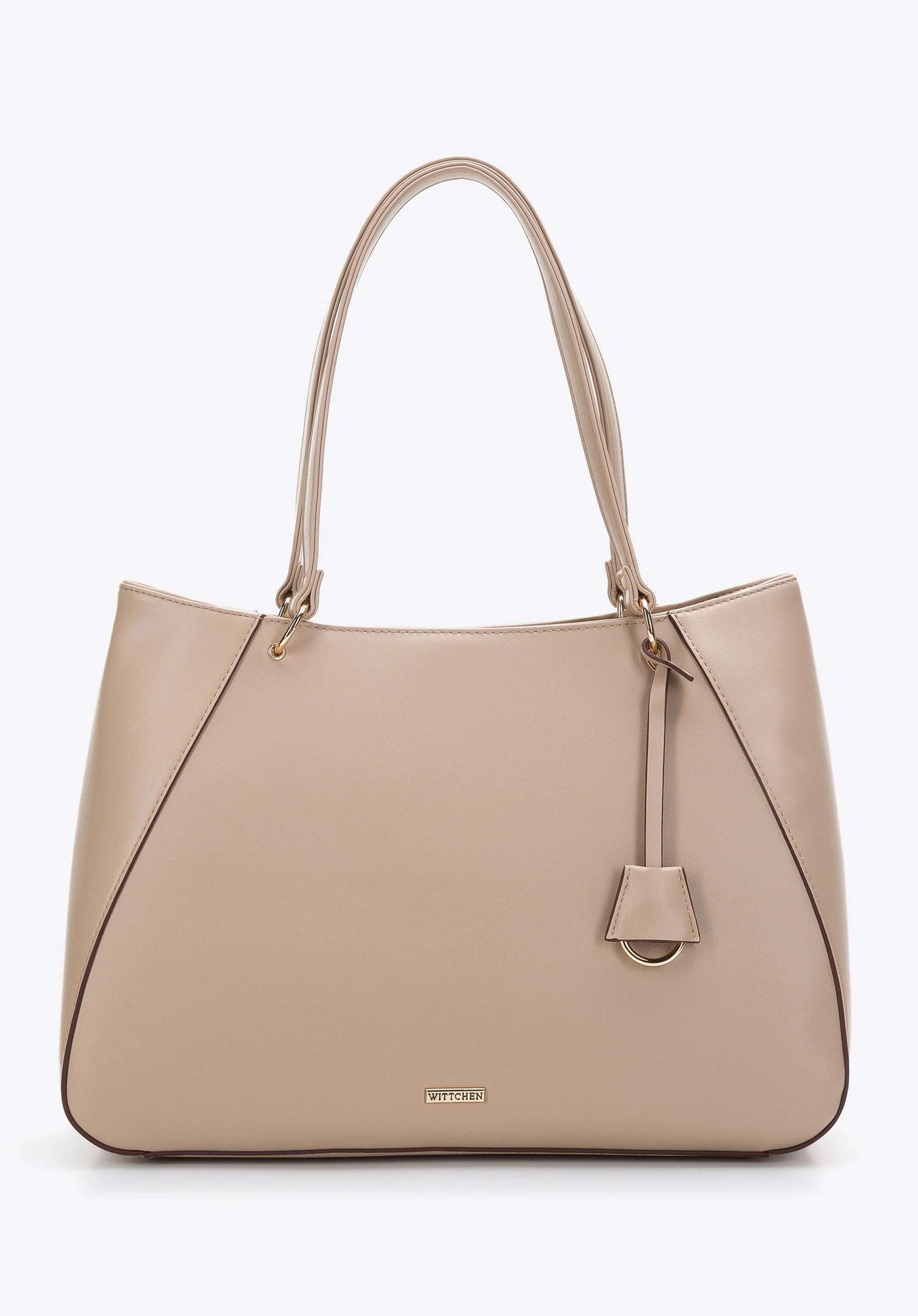 Torebka shopperka z matowej ekoskóry zaokrąglona