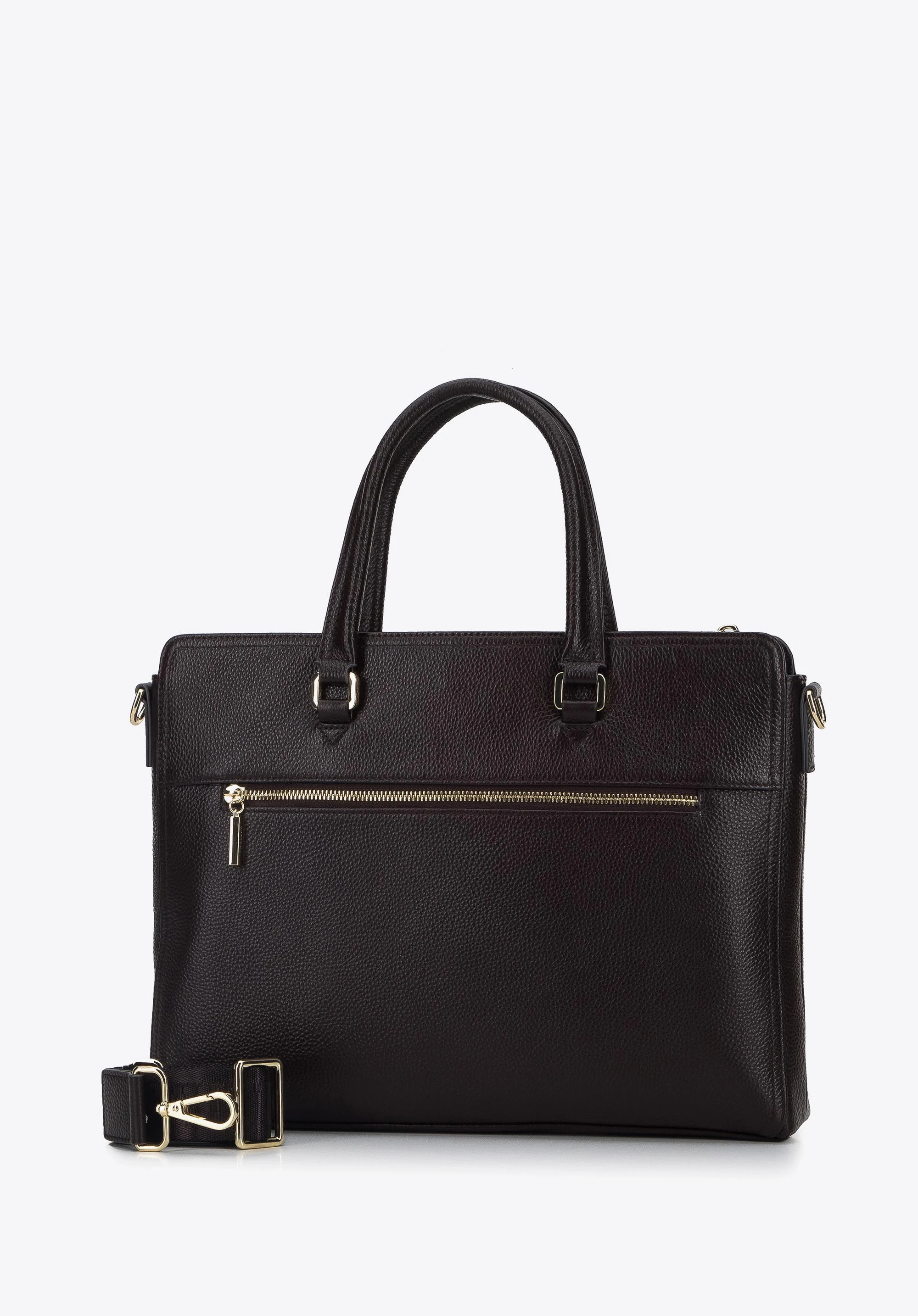 Damska torba na laptopa 12” skórzana z etui