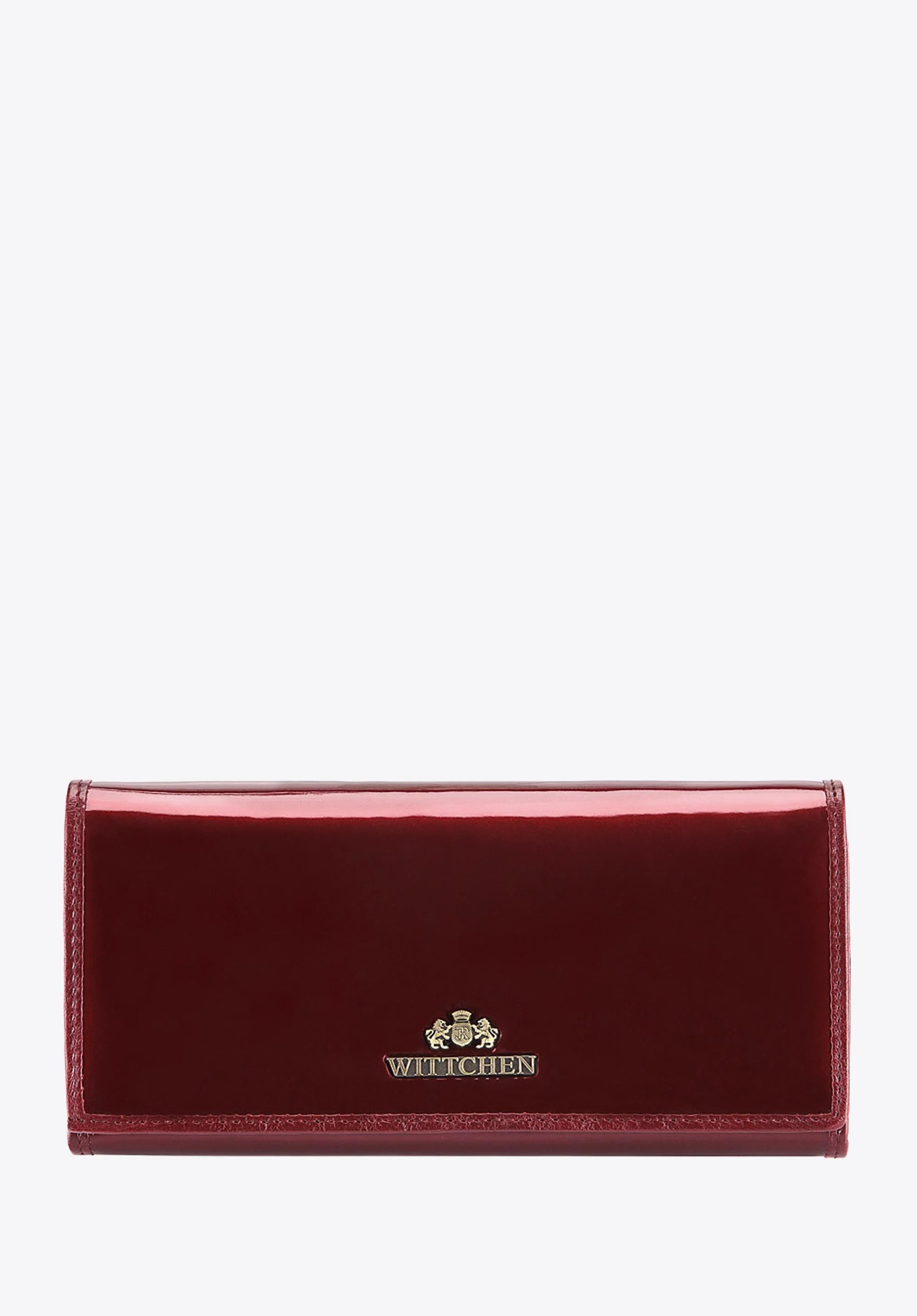 Damski portfel ze skóry lakierowany poziomy