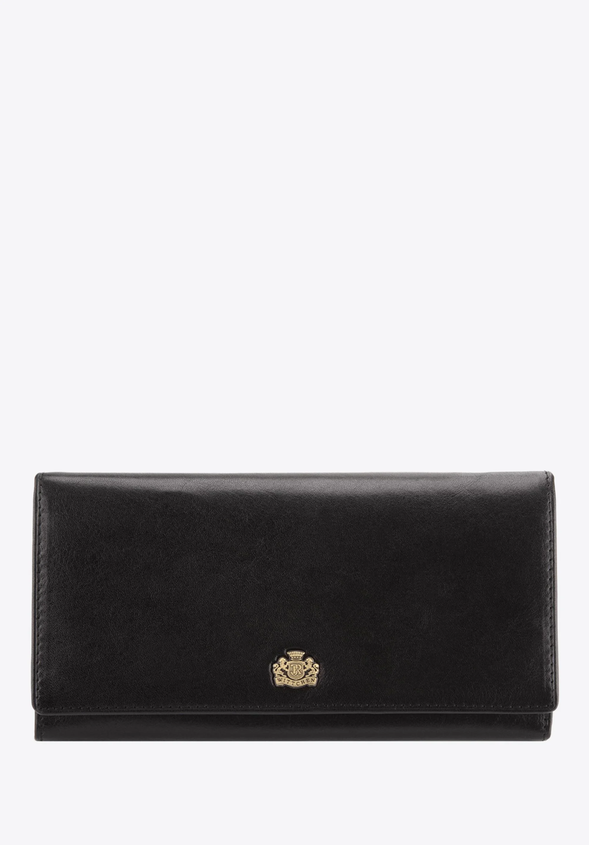 Damski portfel ze skóry z herbem duży
