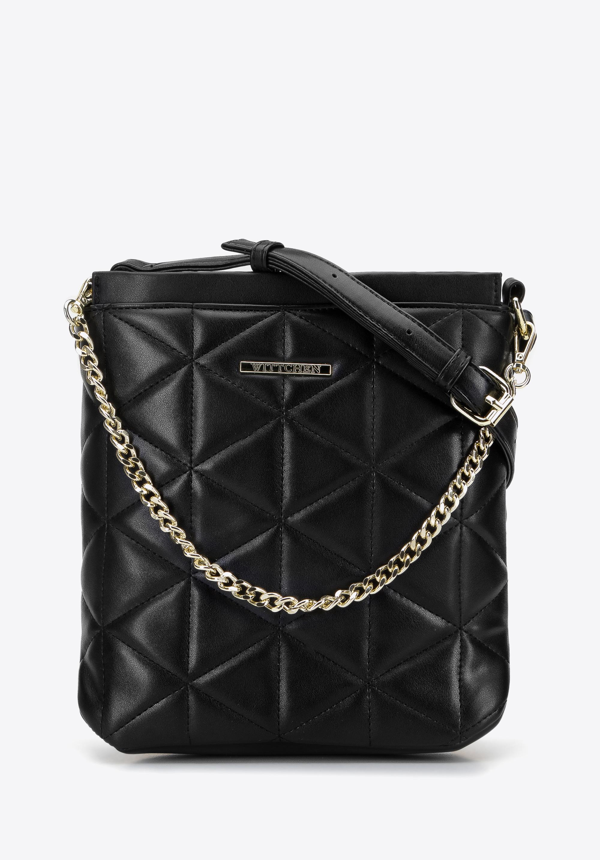 Damska listonoszka pionowa z łańcuszkiem