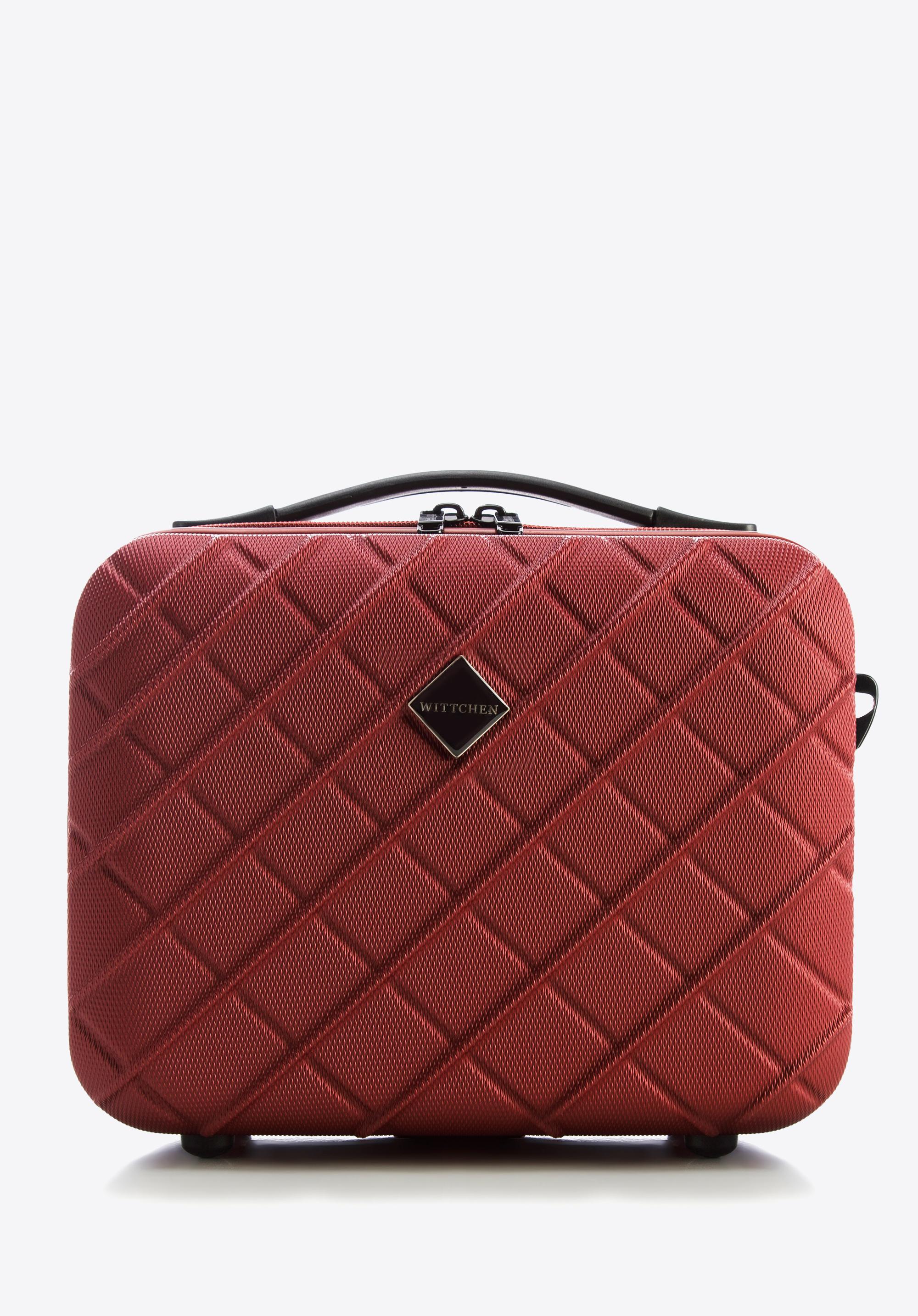 Kosmetyczka podróżna z ABS-u w ukośną kratkę