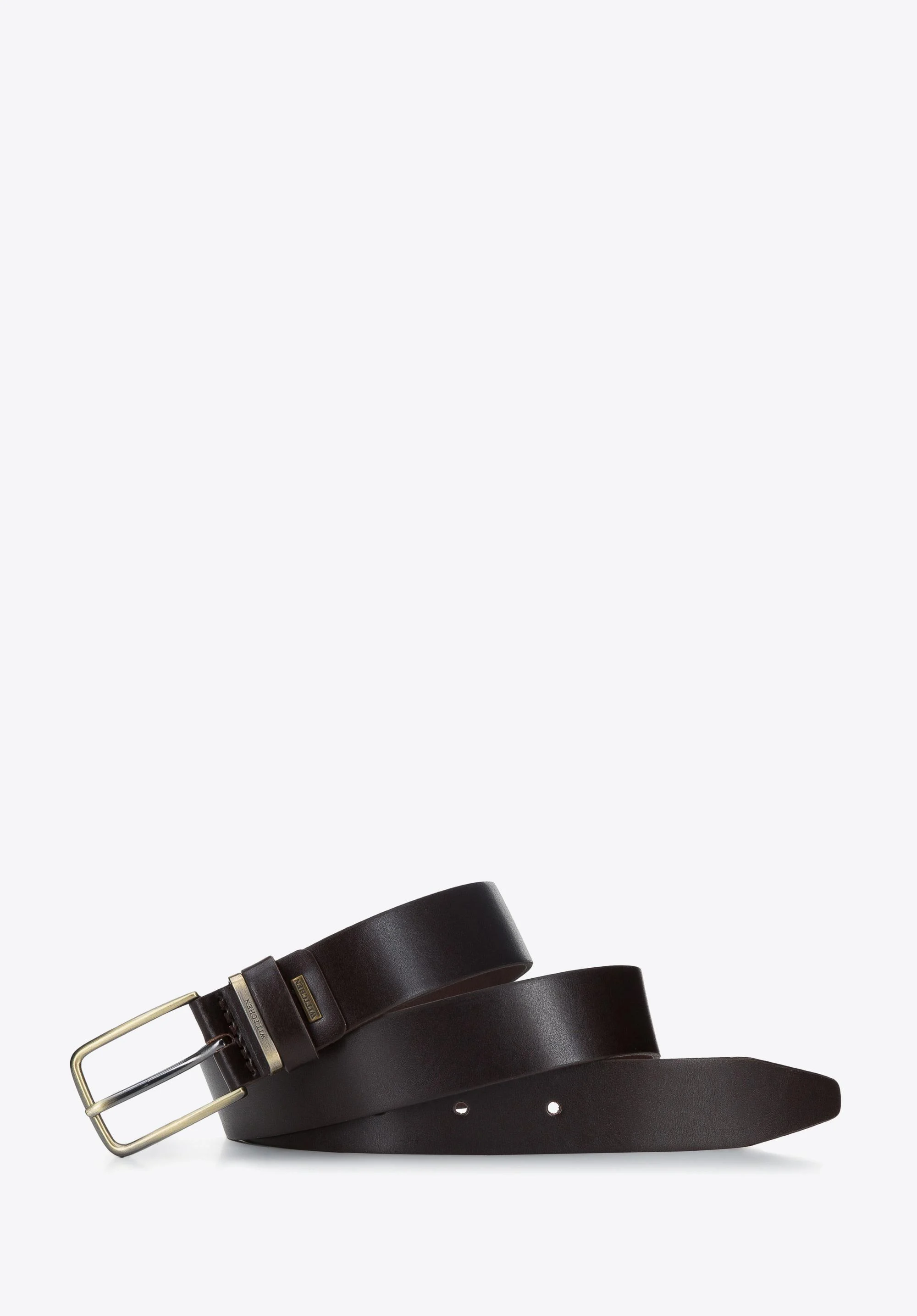 Męski pasek skórzany z podwójną szlufką