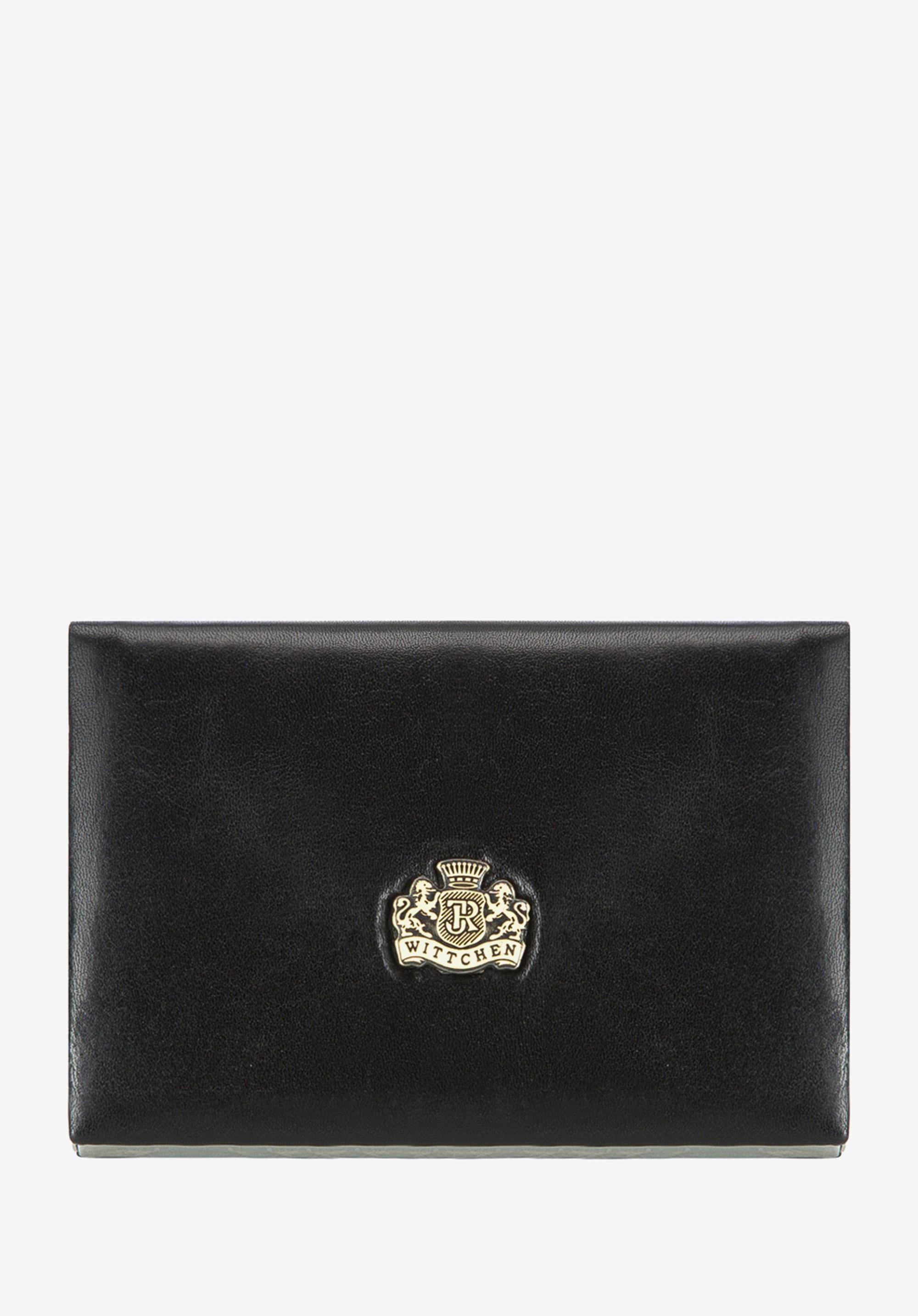 Etui na wizytówki ze skóry z herbem klasyczne