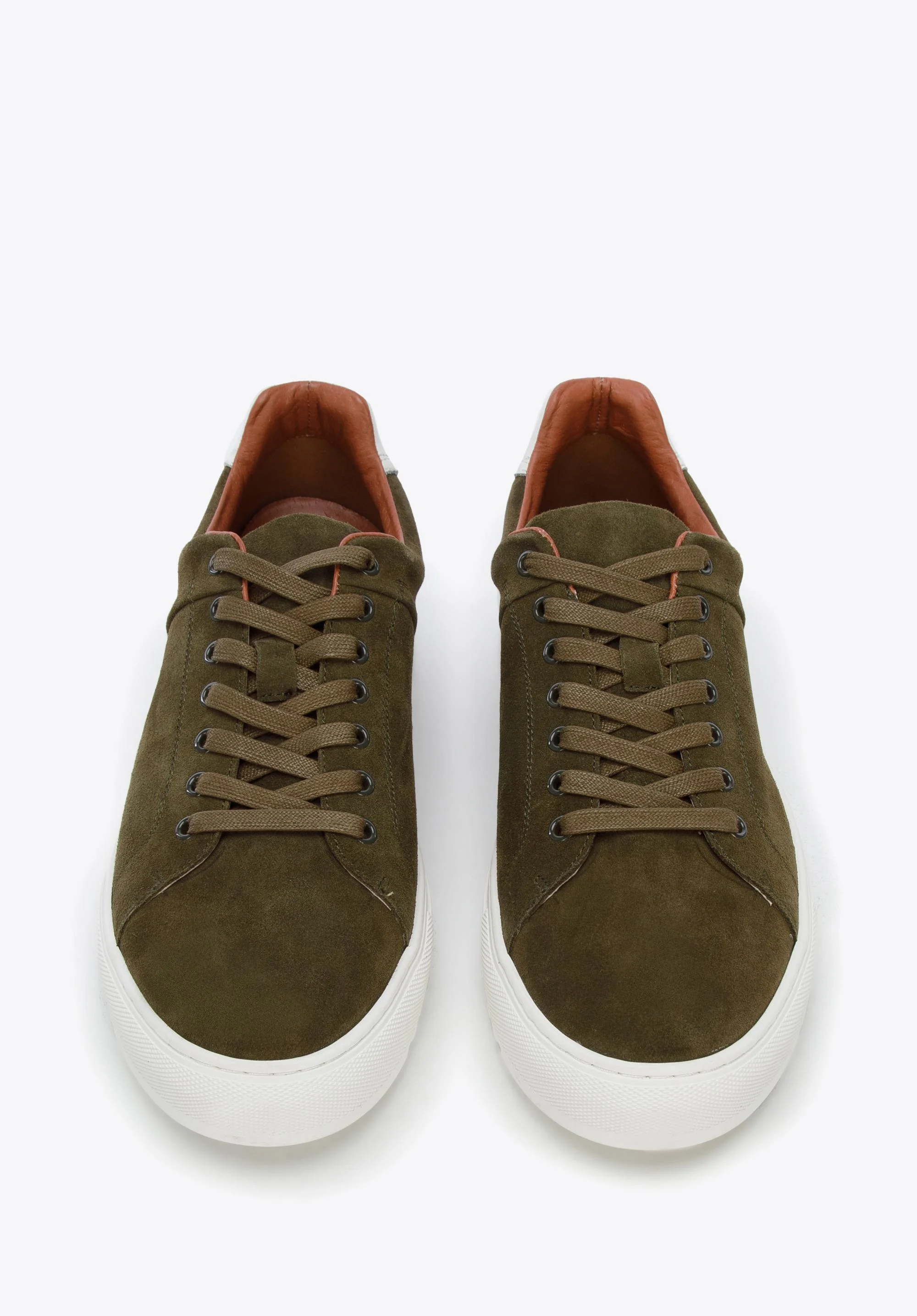 Męskie sneakersy zamszowe na grubej podeszwie