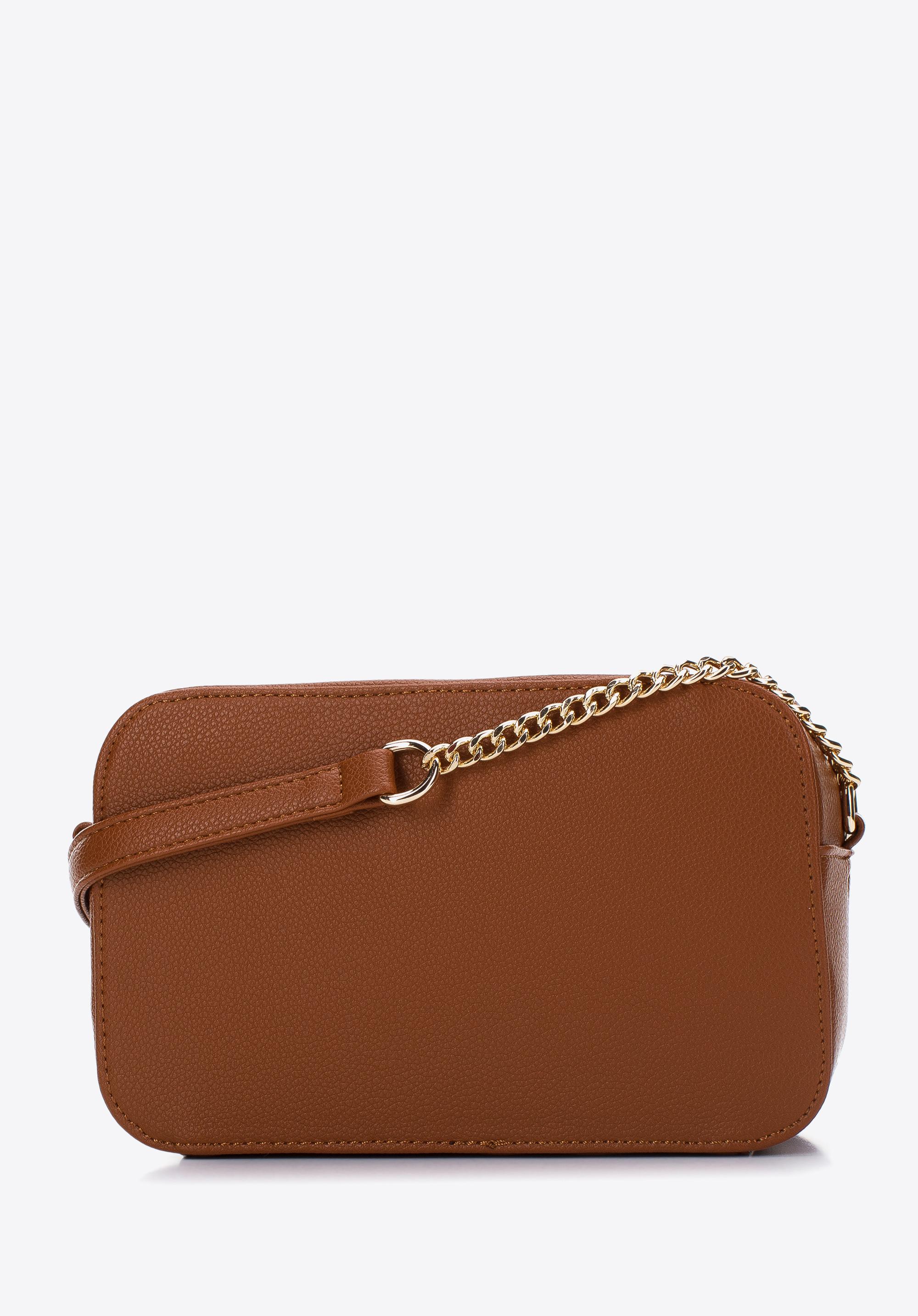 Damska listonoszka pudełkowa z obszytą kieszenią