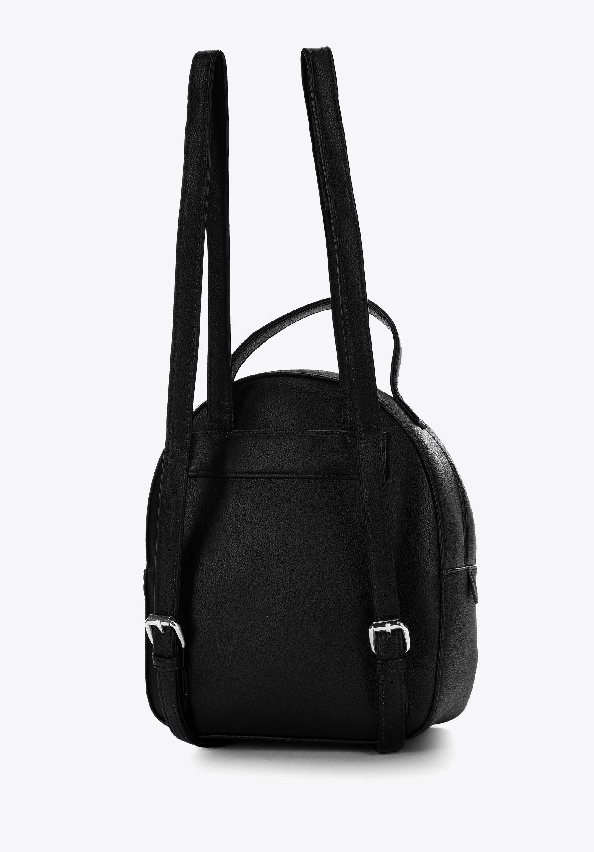 Damski plecak z ekoskóry zaokrąglony mały